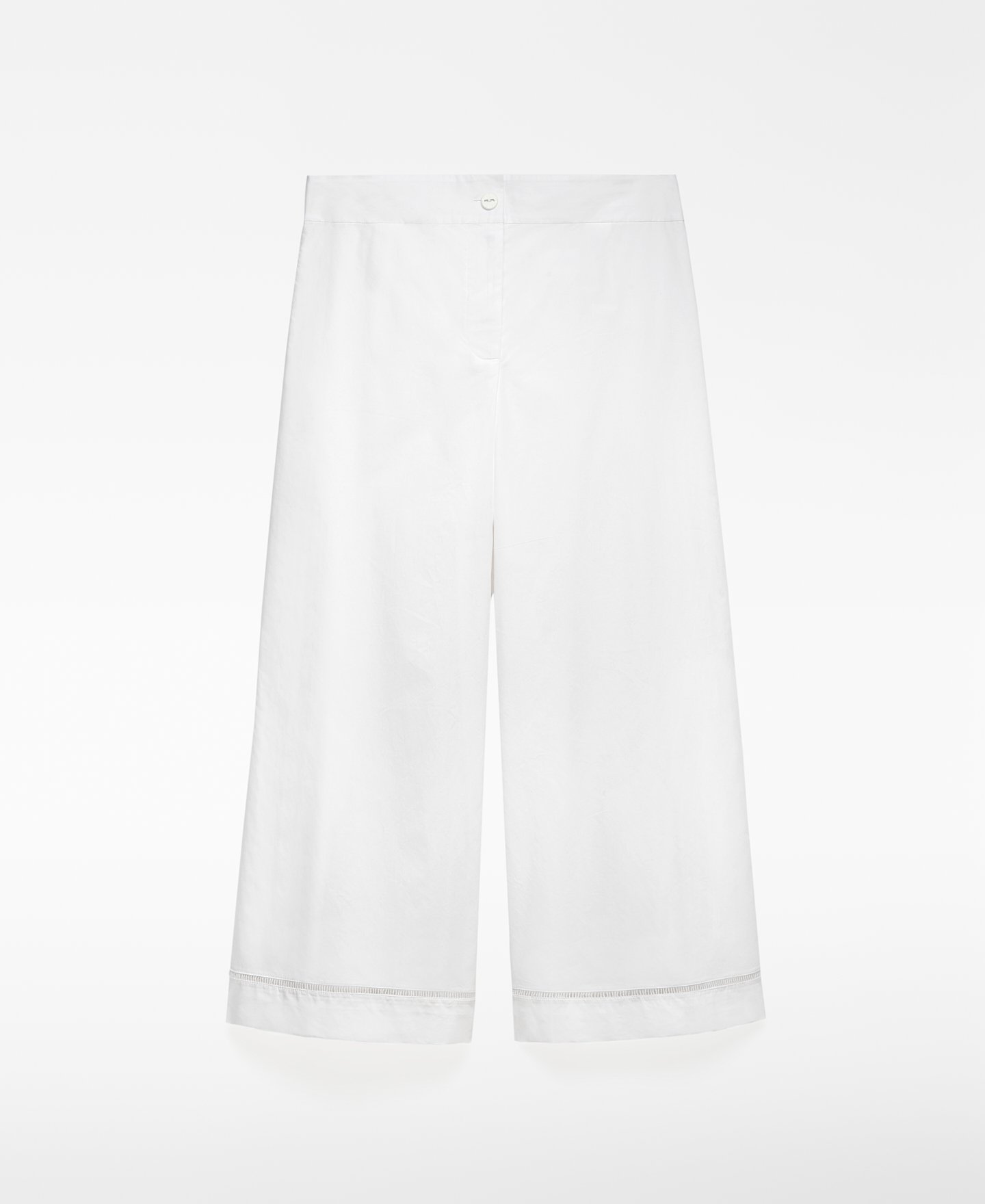 Cotton straight trousers woman image number 4