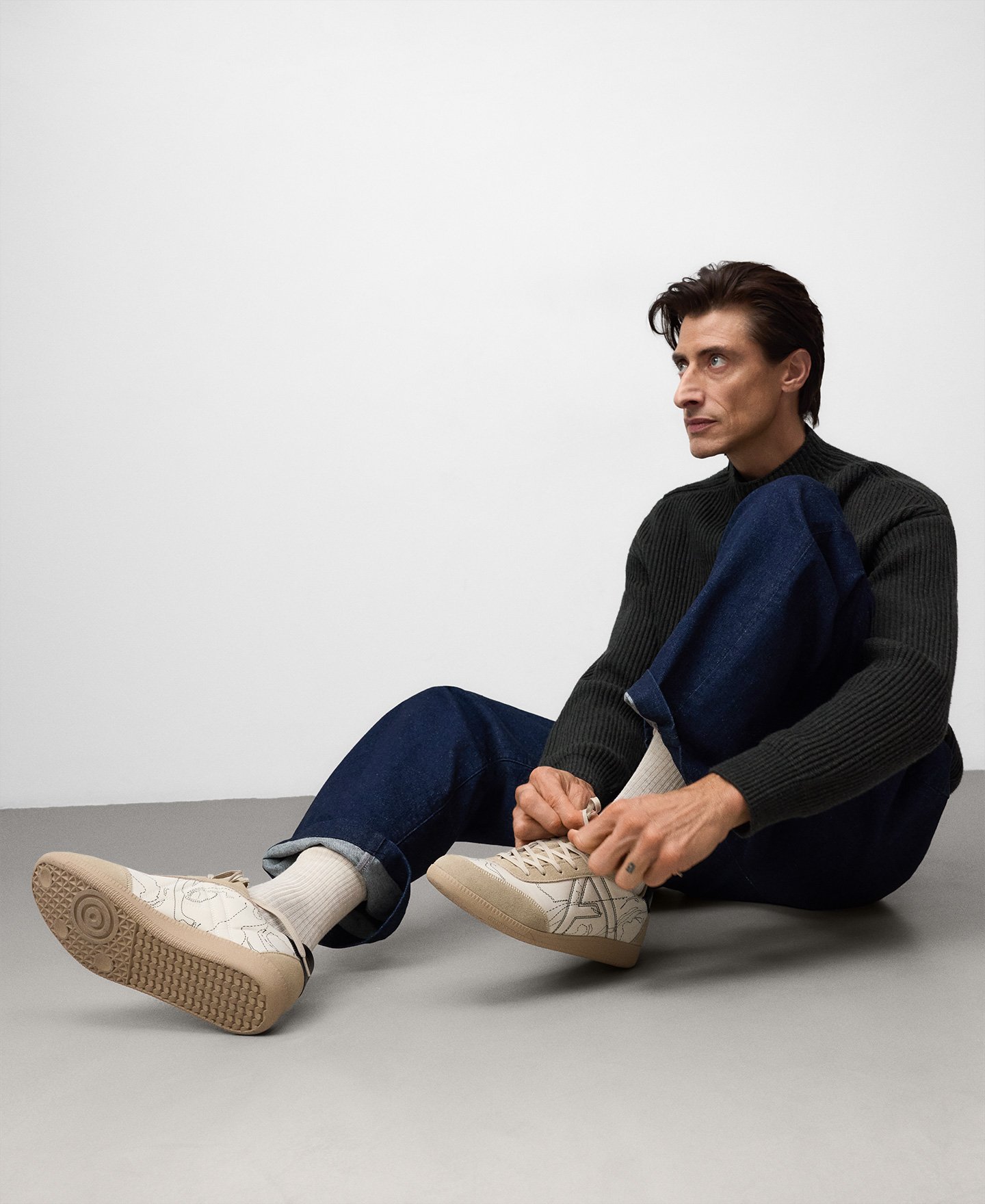 Topstitched maxi logo sneaker man image number 3