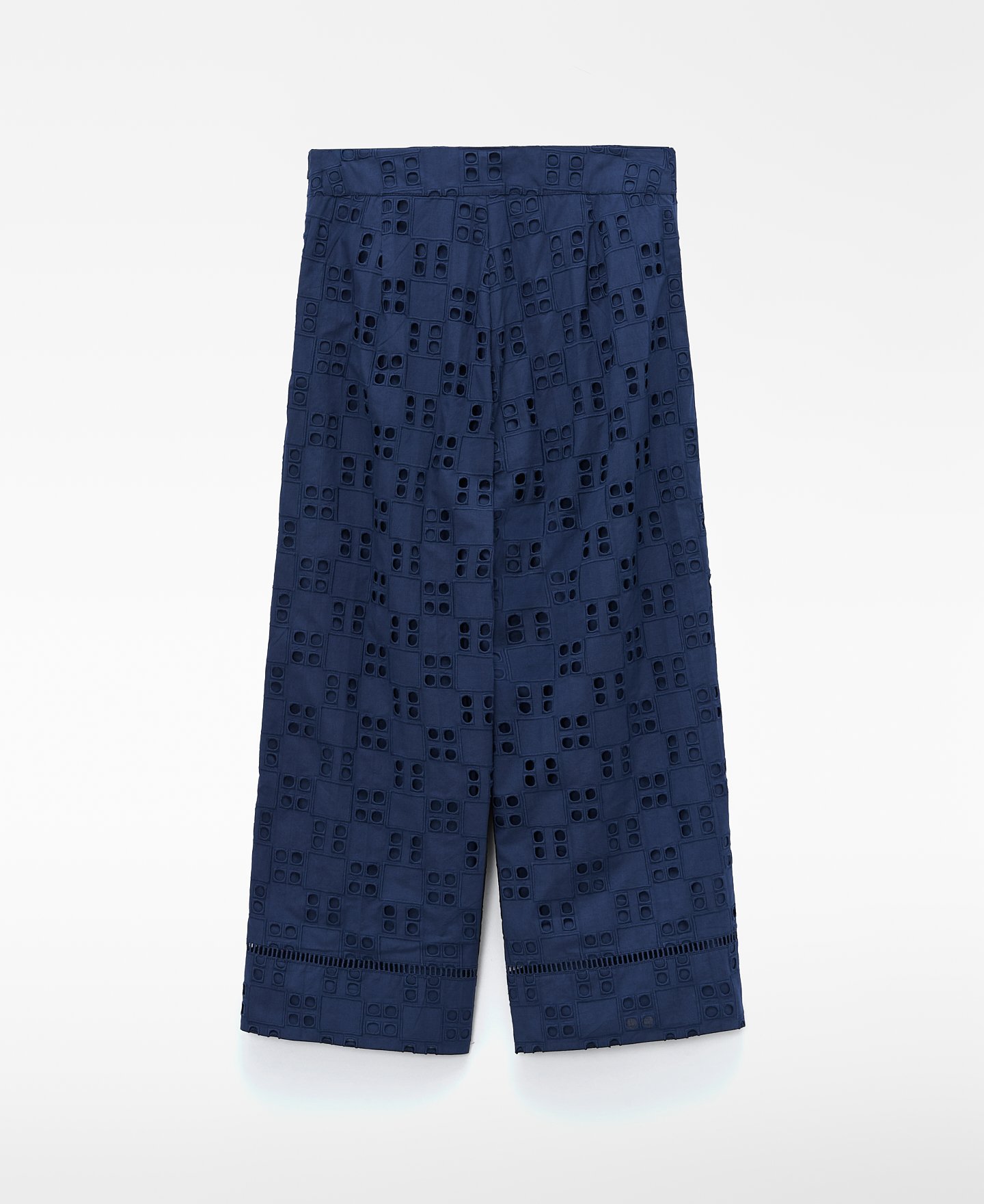 Poplin trousers with English embroidery image number 5