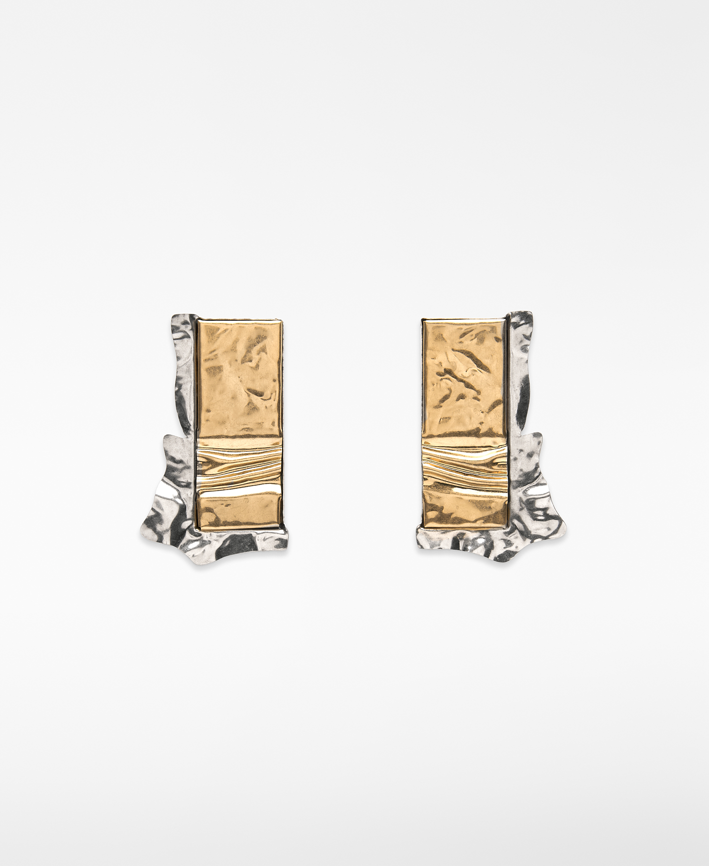 Pendientes grandes doble lacado mujer image number 0