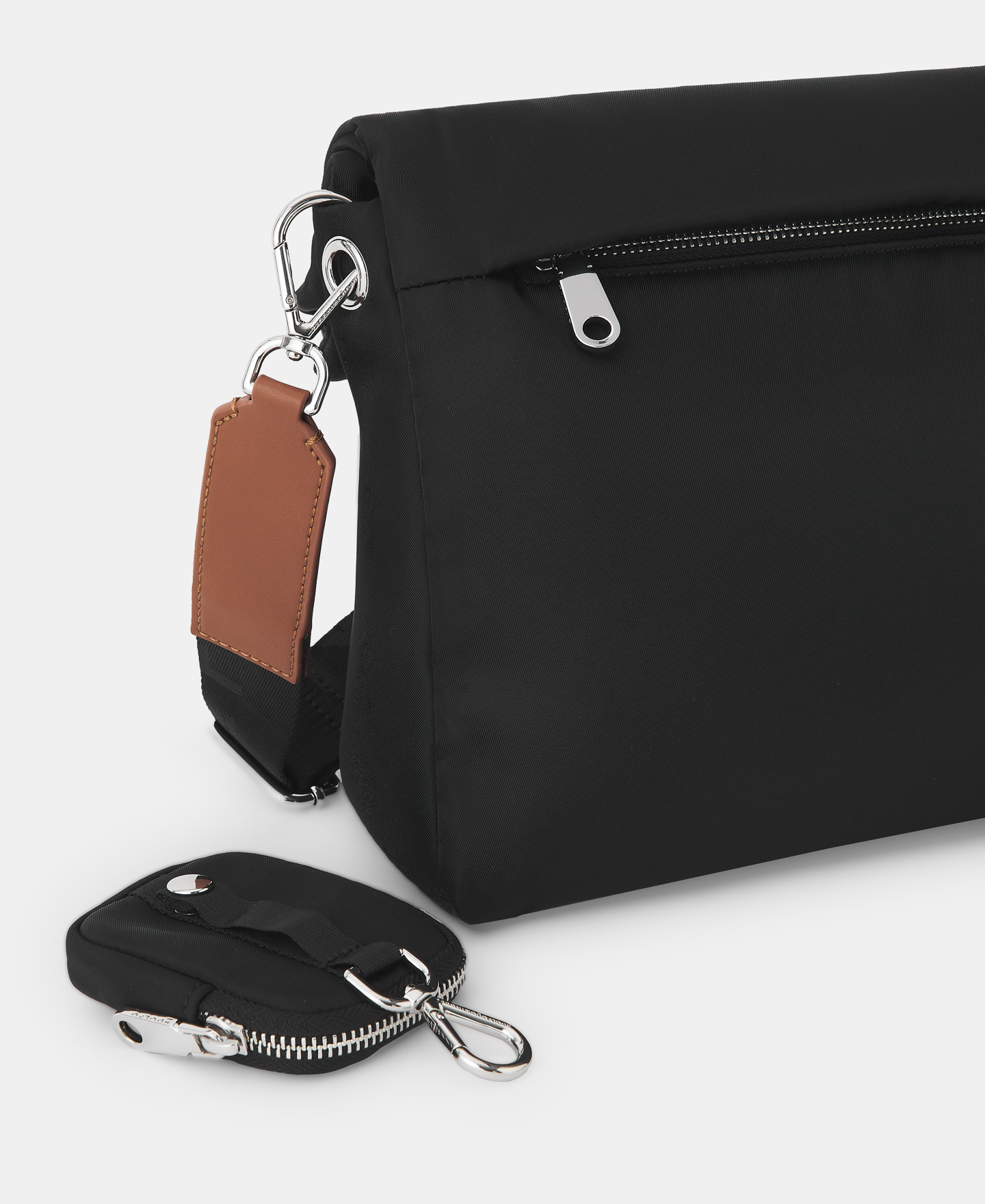 Nylon crossbody with zip closure image number 1