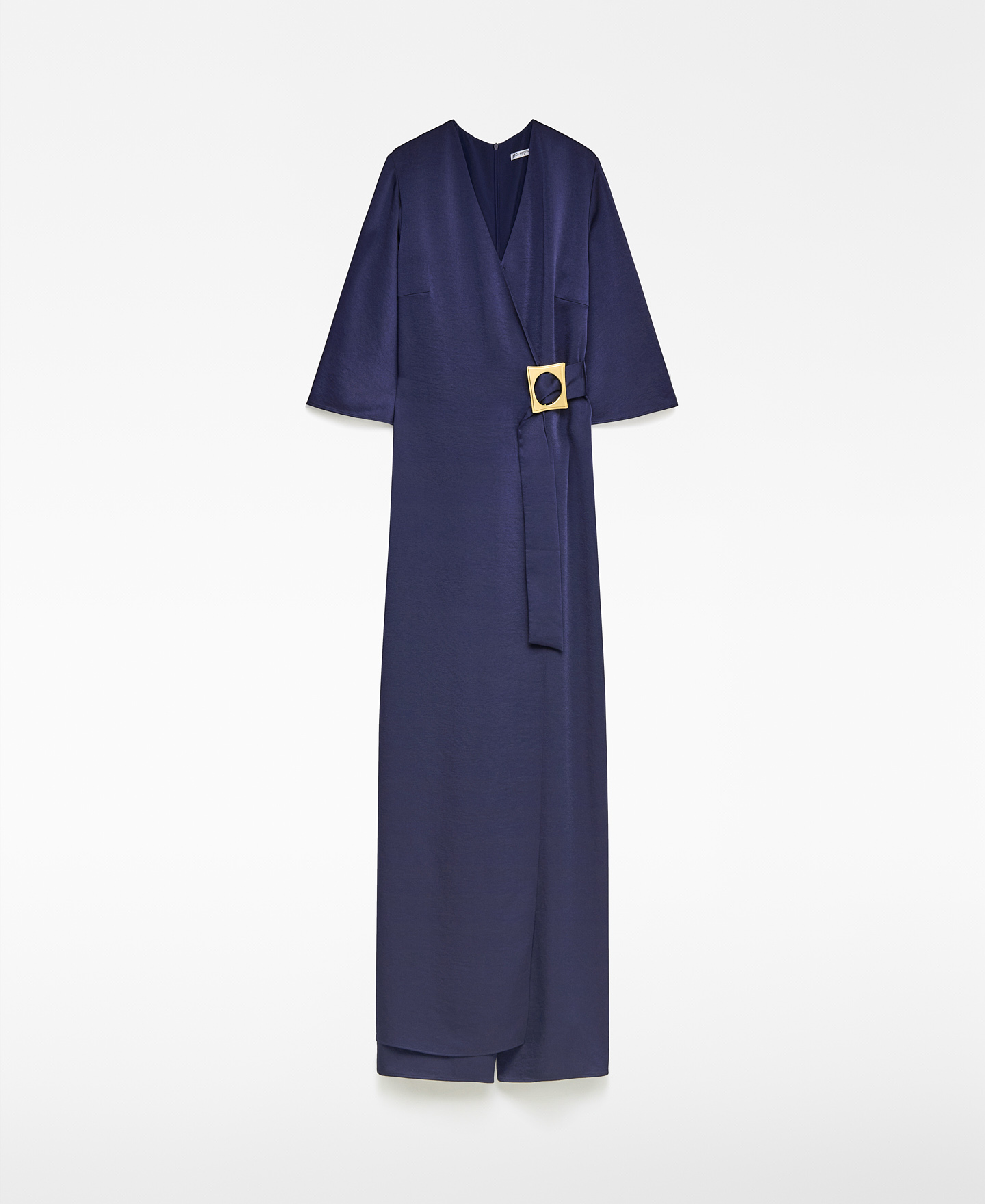Navy blue long jumpsuit woman image number 4