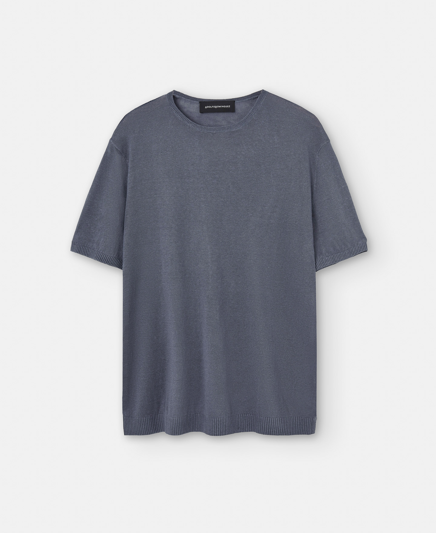 Linen knitted crew neck t-shirt image number 4