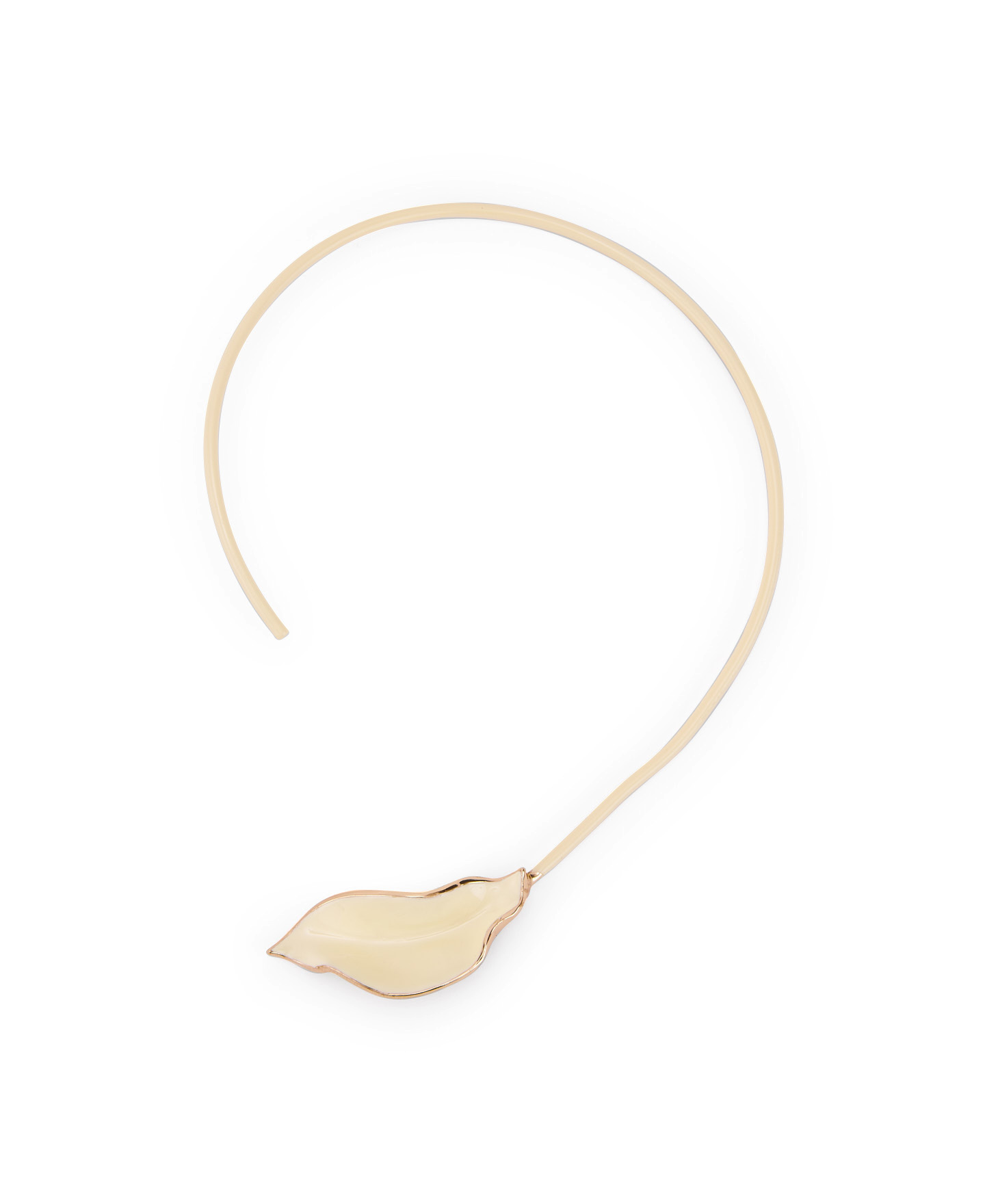 Rigid leaf necklace woman image number 0