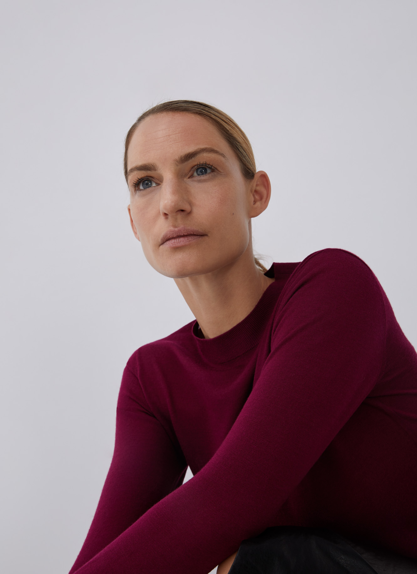 Merino wool perkins neck sweater image number 0