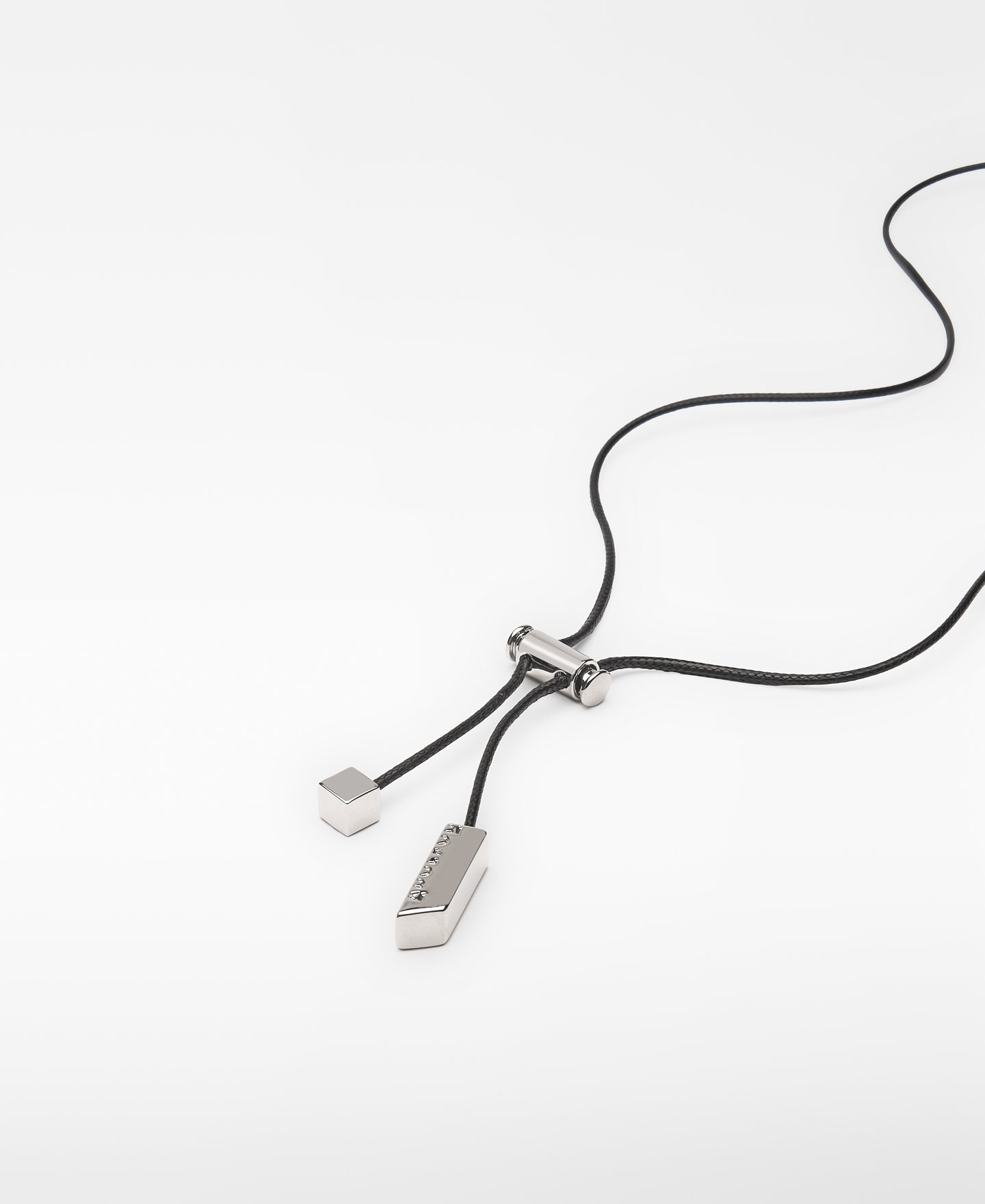Necklace with resin grid piece woman image number 2
