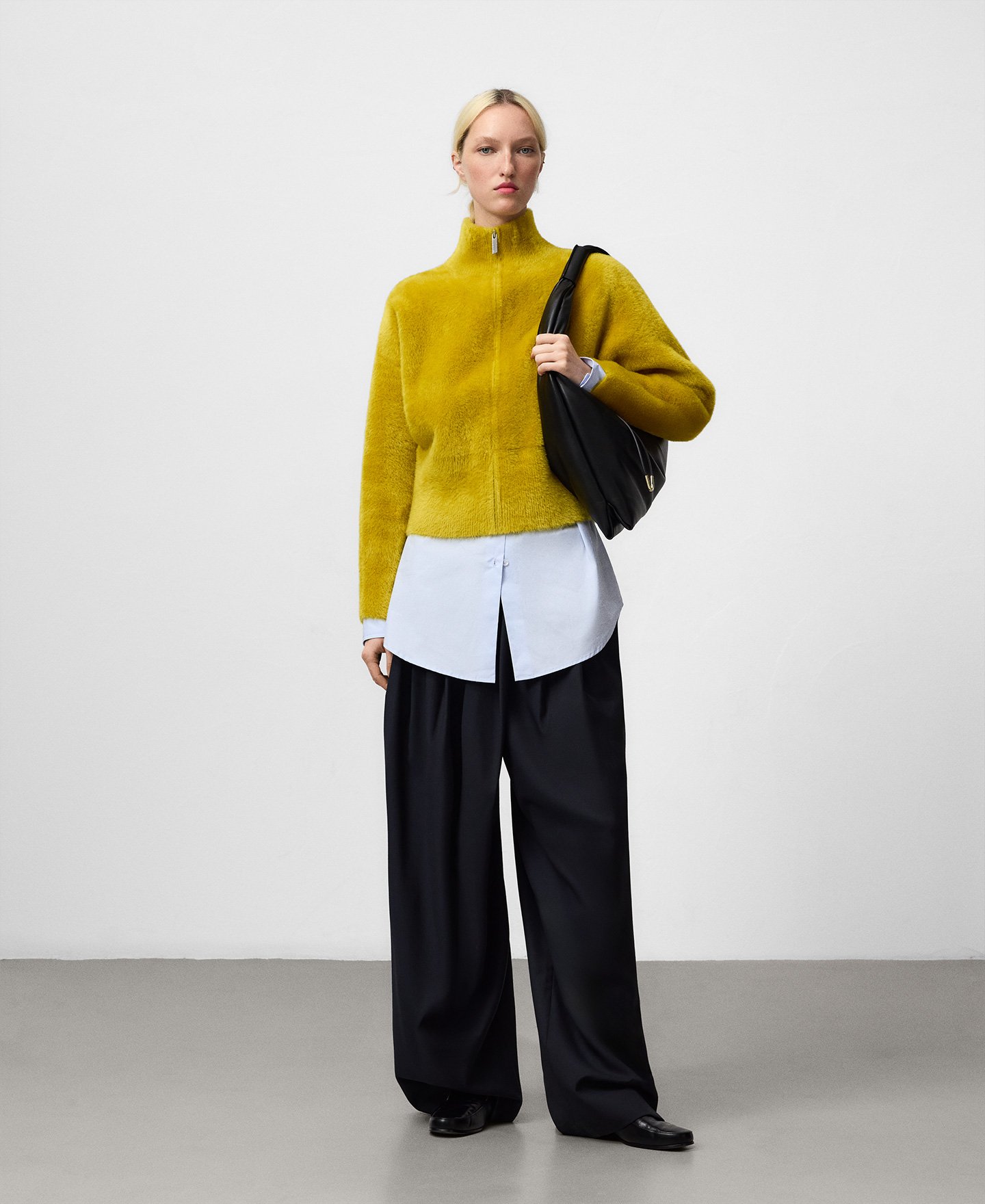 Chaqueta punto efecto pelo mujer image number 1