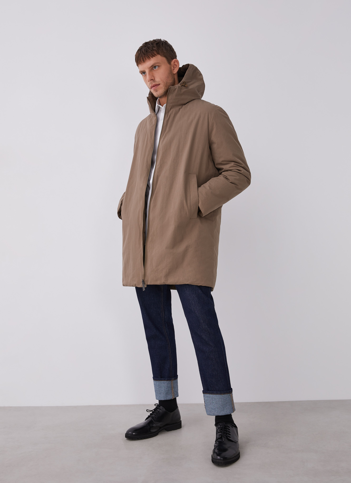Reversible parka with hood image number 7
