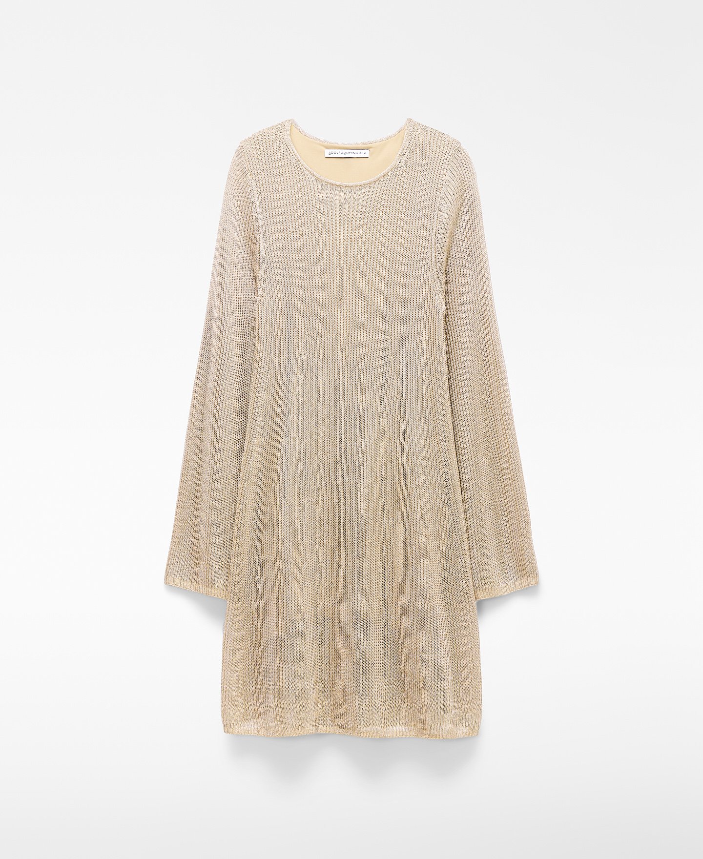 Vestido curto em malha metalizada image number 4