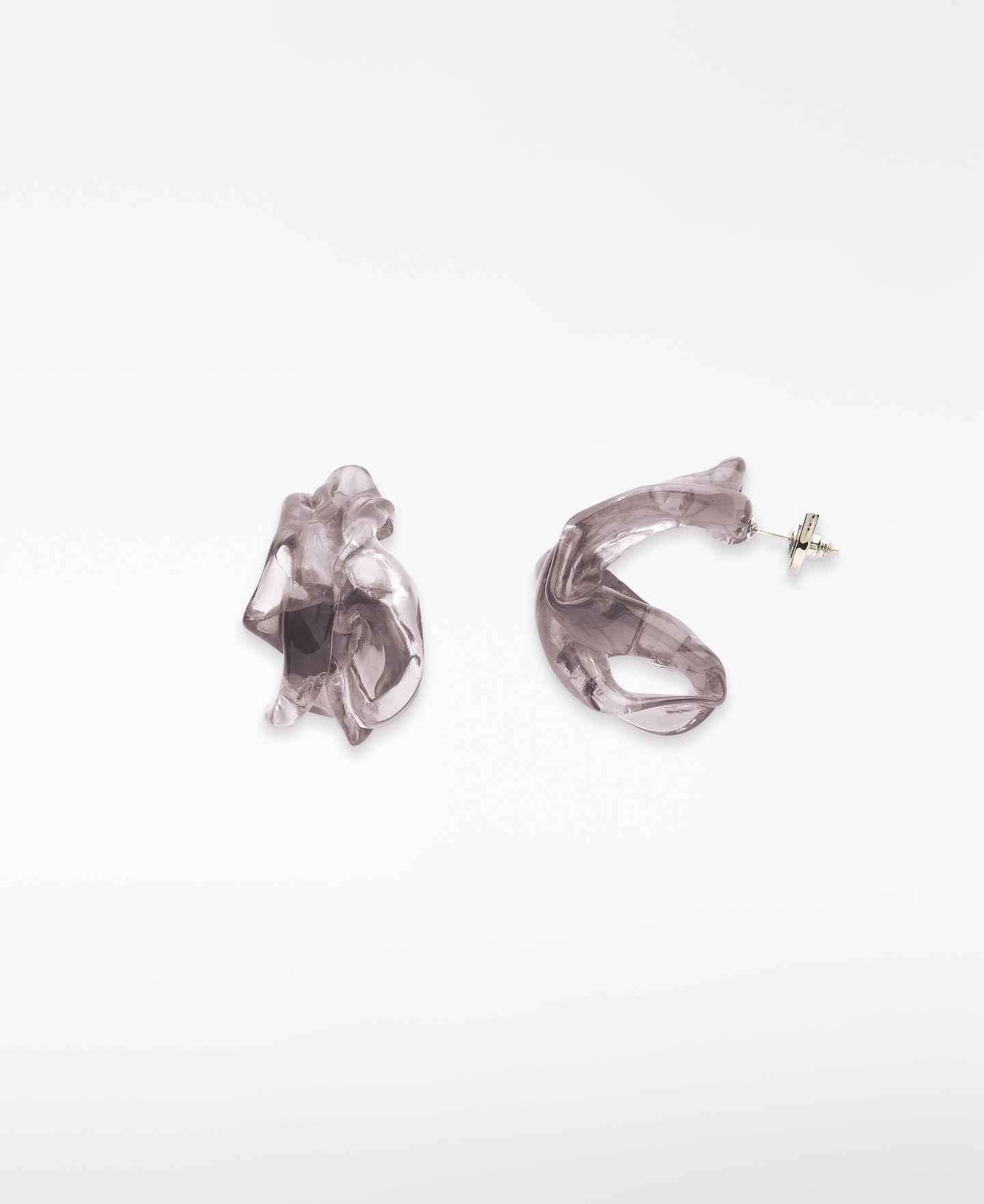 Translucent resin earrings woman image number 0