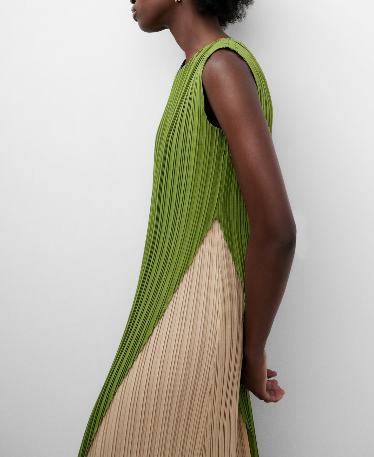 Crinkle overlay dress image number 3