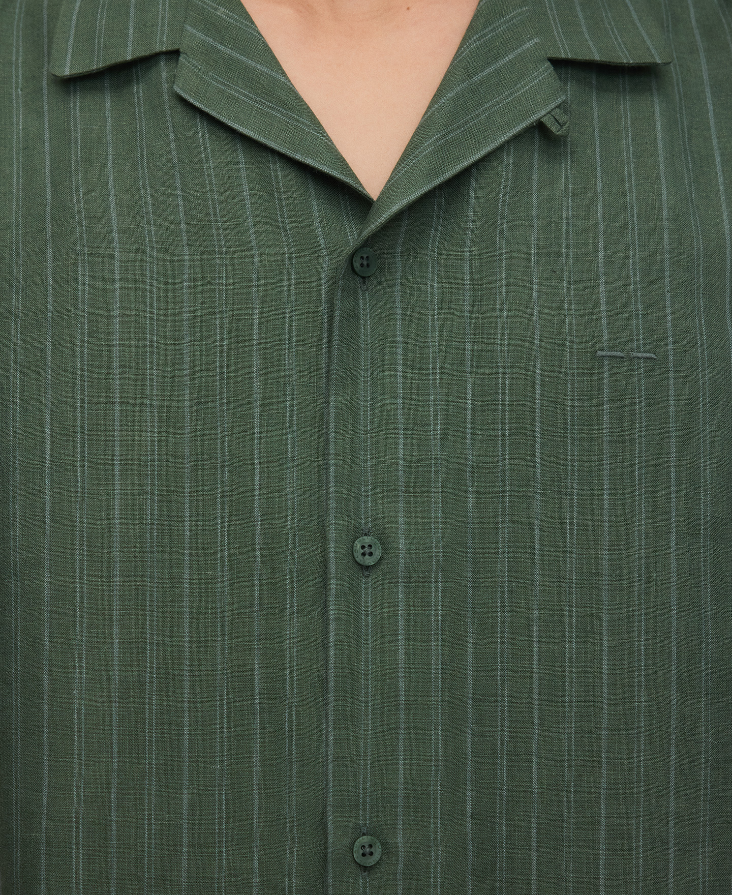 Hemd mit Bowlingkragen, gestreift, aus europ&auml;ischem Leinen image number 3