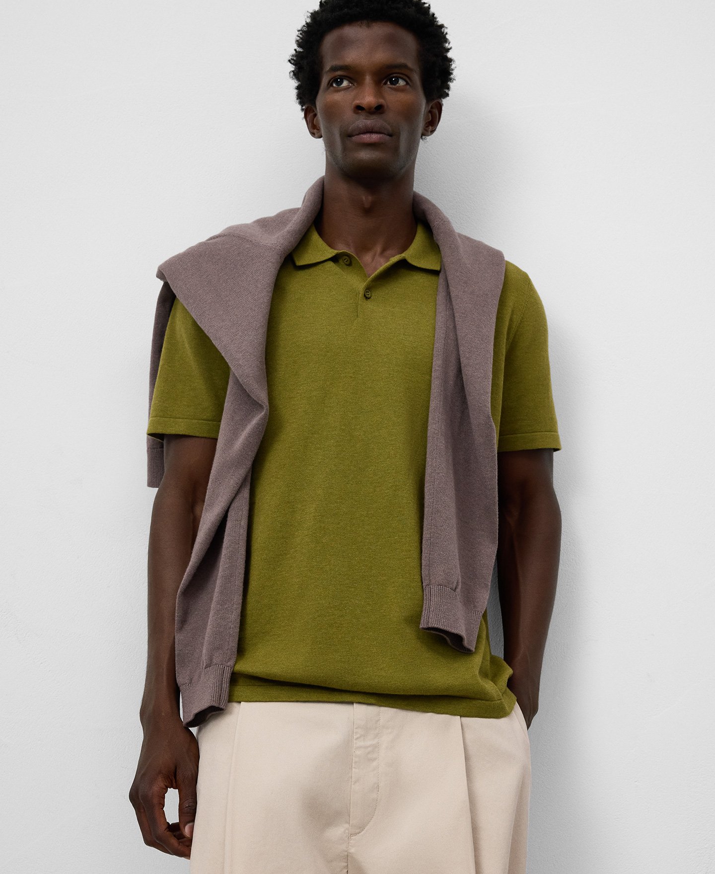 Polo jaspeado regular fit homem image number 0