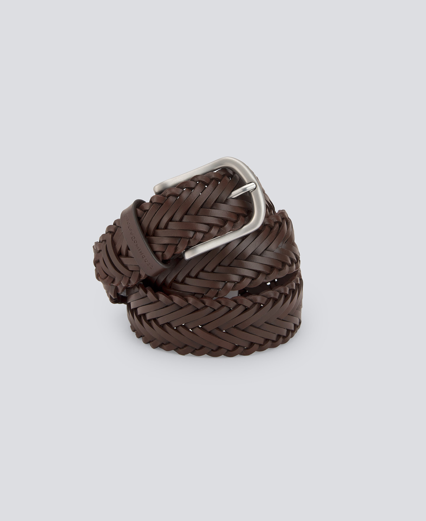 Braided leather belt man image number 1