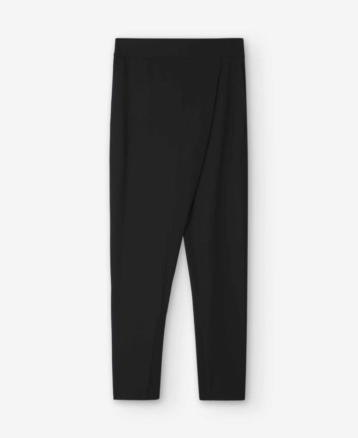 Black front pleat trousers for women image number 4