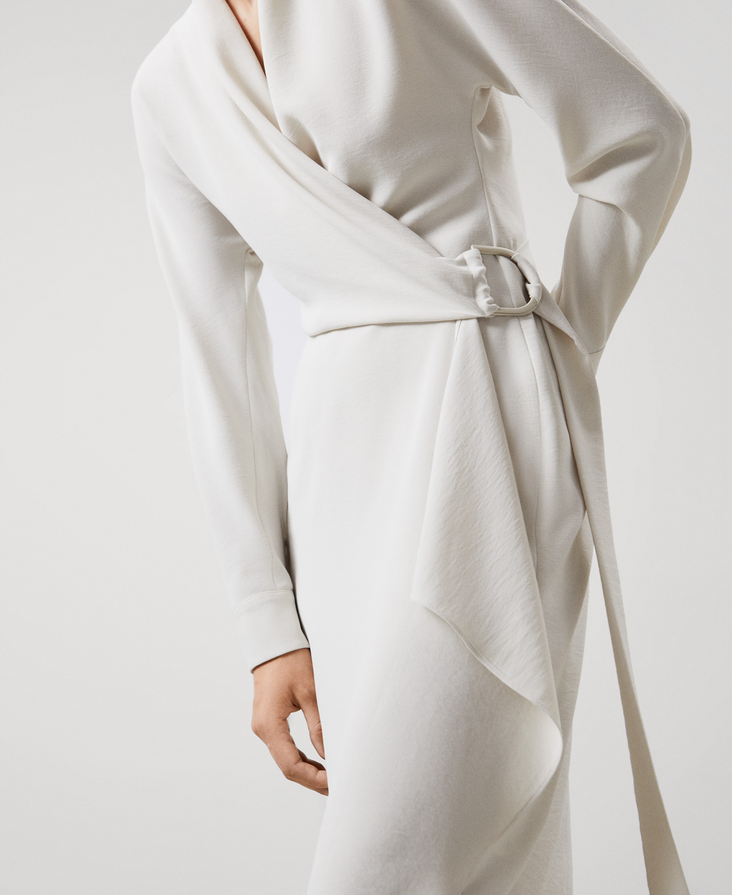 Long sleeve breasted dress image number 3