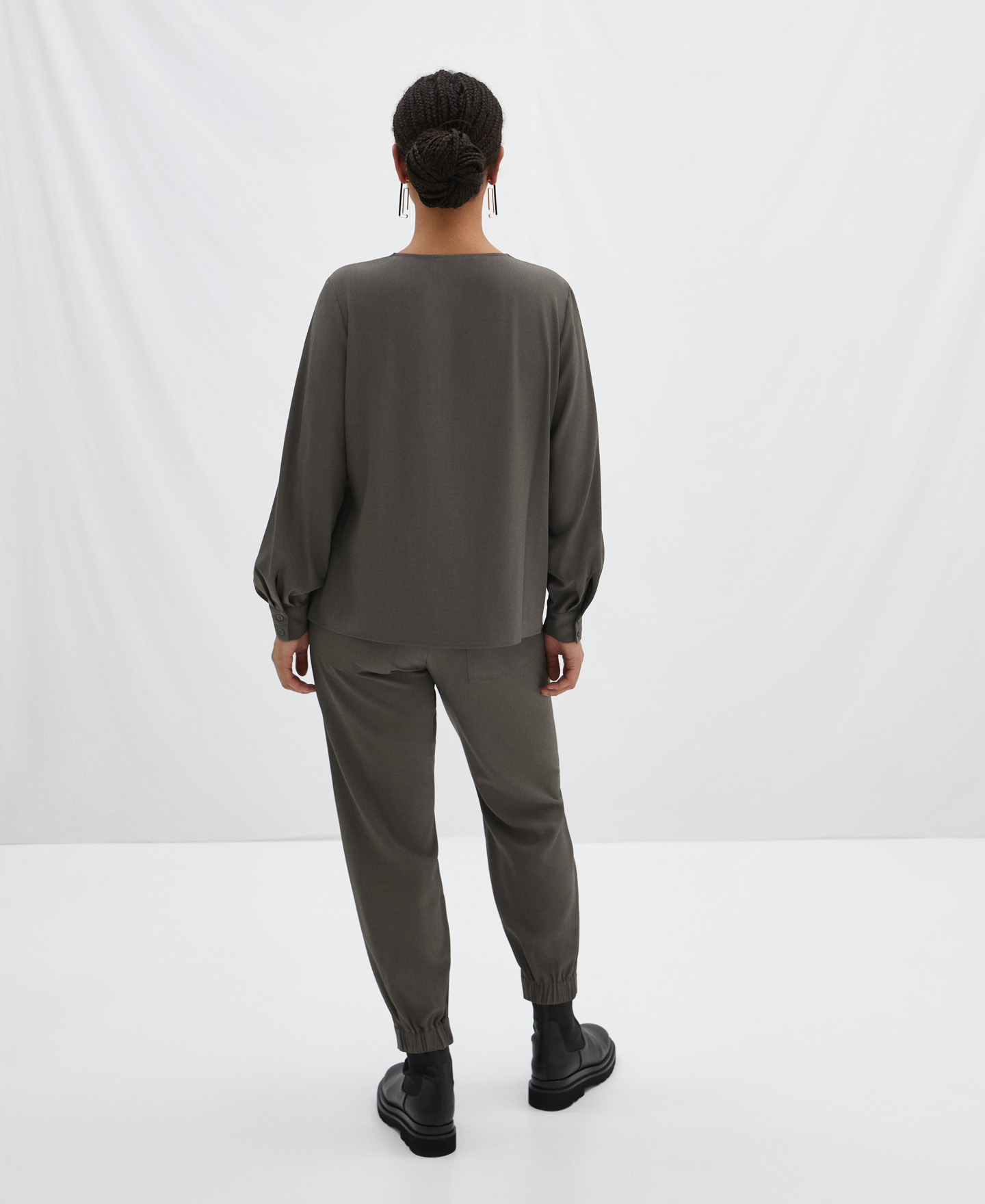 Diagonal placket shirt image number 2