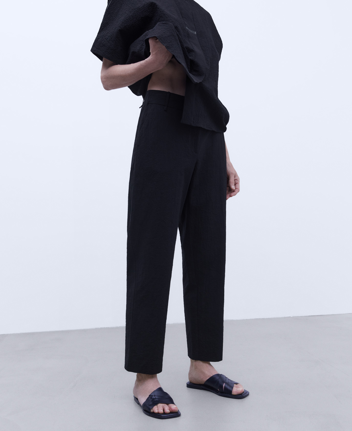 Ethical cotton ankle wide trousers image number 0