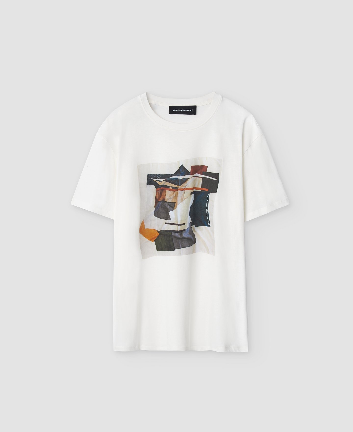 White printed cotton T-shirt man image number 0