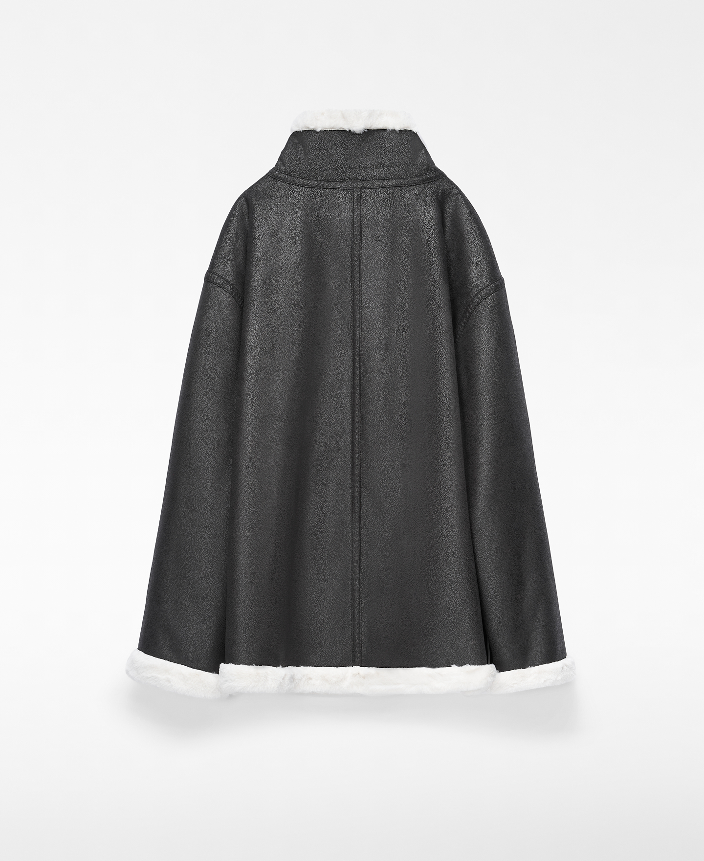 Leather-Non-Leather double-faced jacket image number 5
