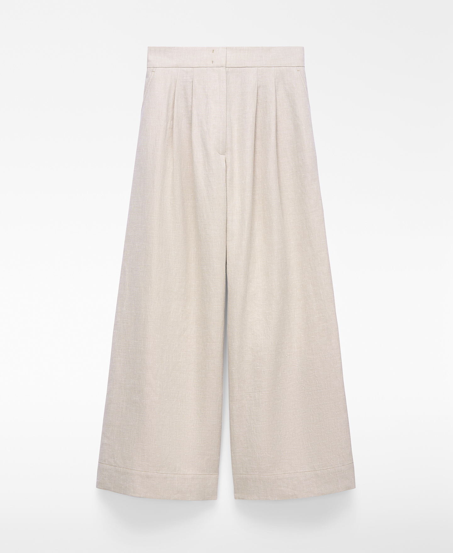 Double-pleated wide-leg trousers image number 4