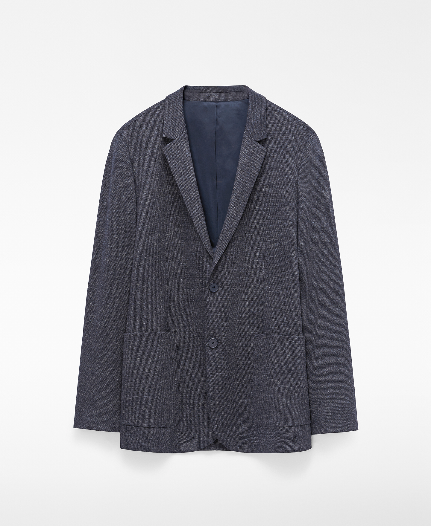 Regular-fit textured patter blazer image number 4