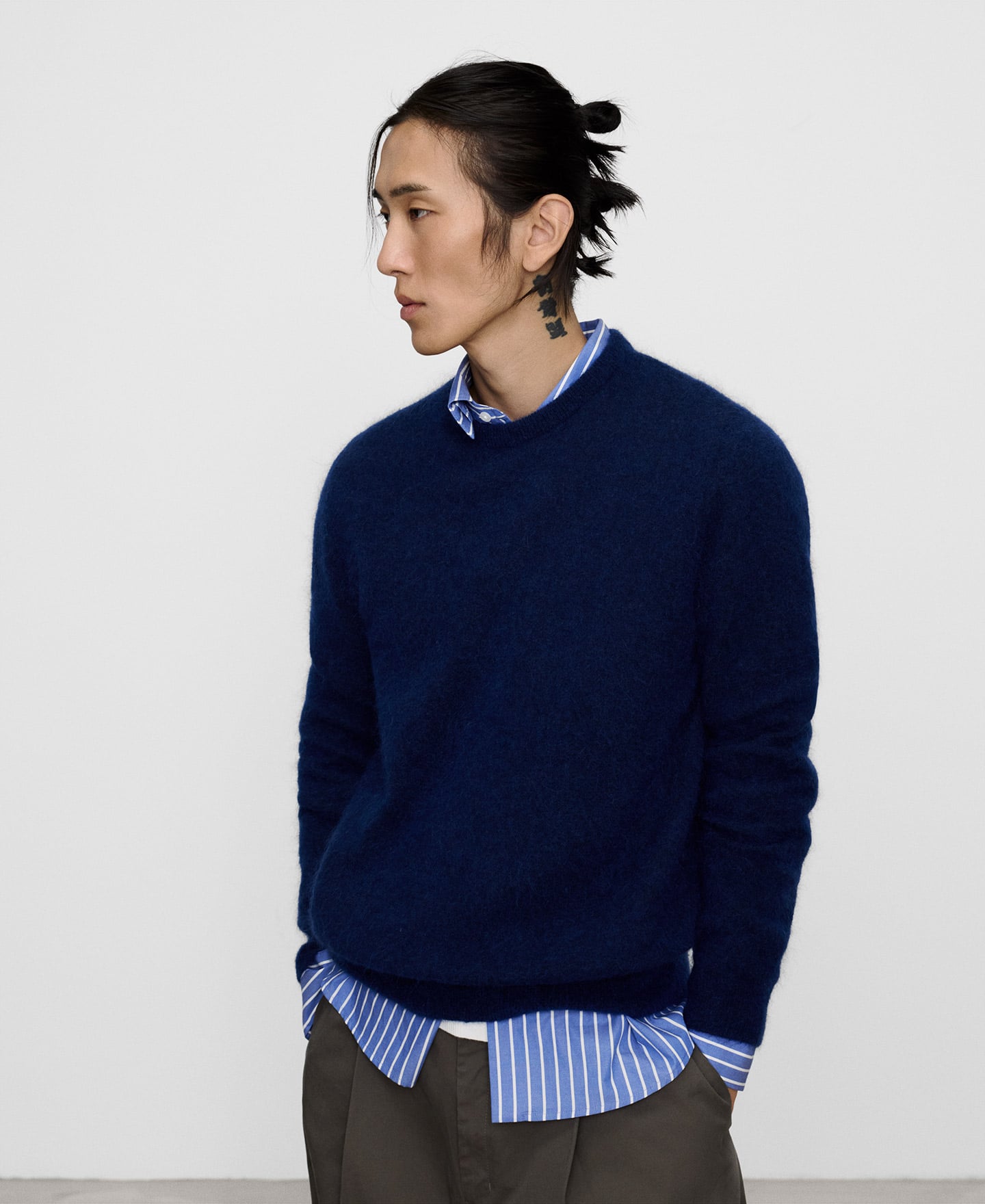Mohair blend crew collar sweater image number 0