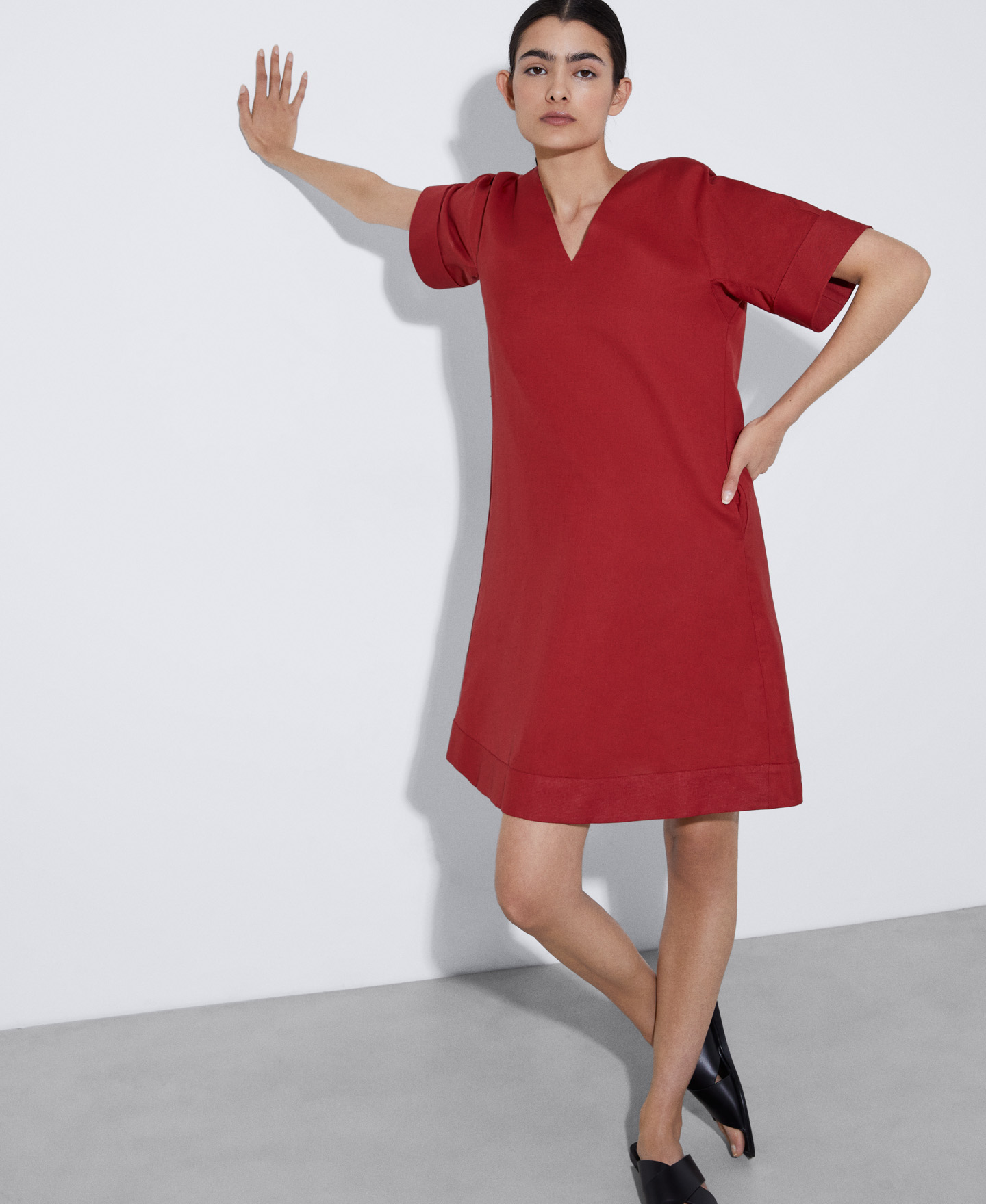 Linen A-line dress image number 0