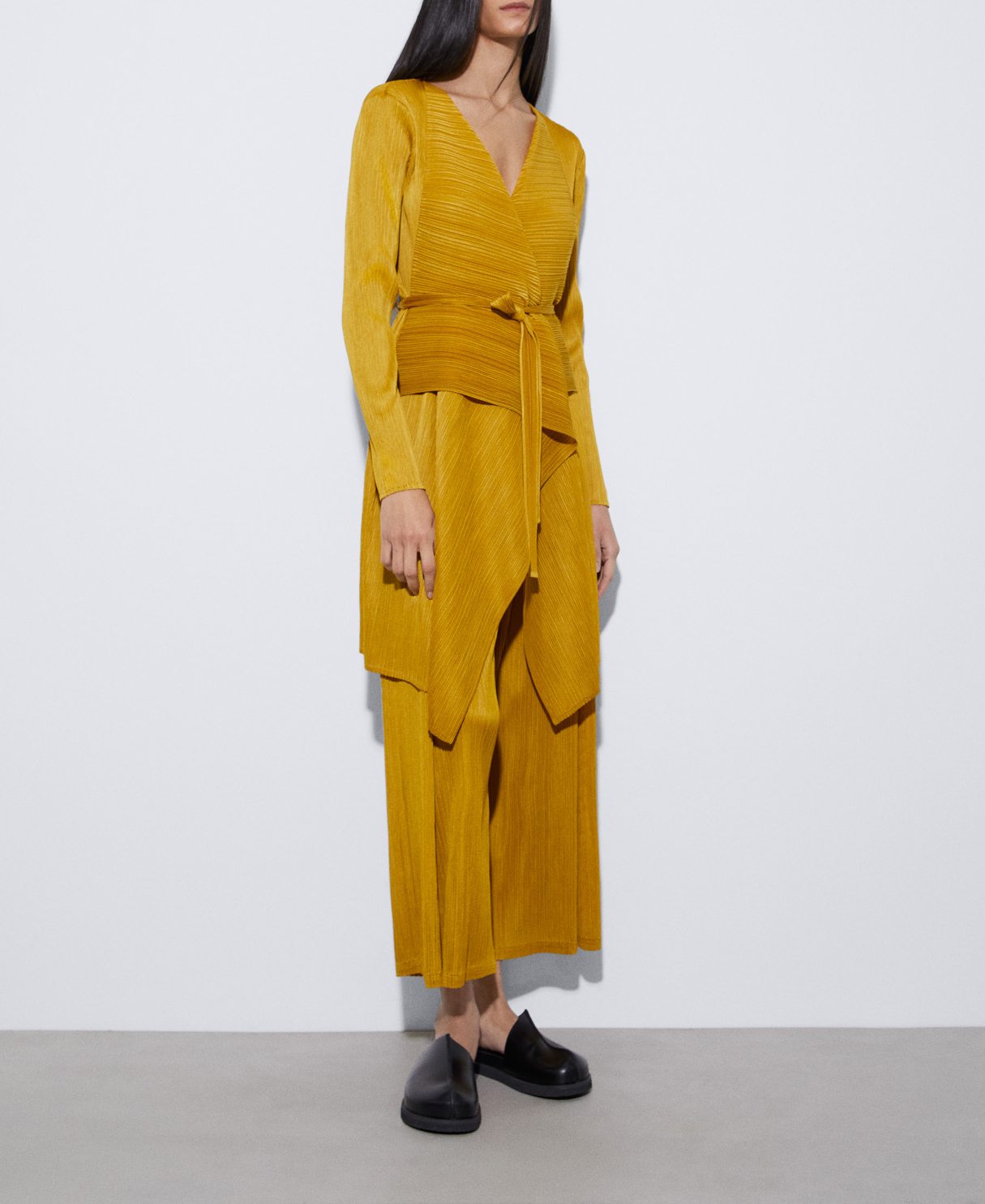 Asymmetric crinkle jacket image number 1