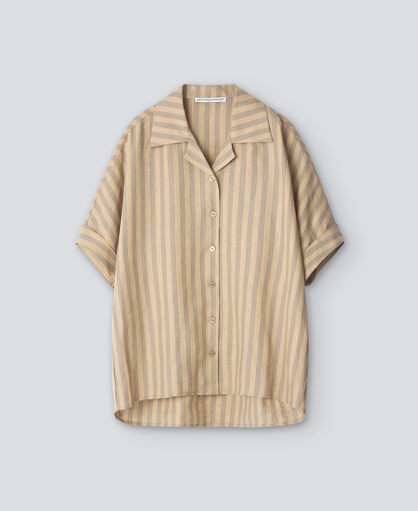 Striped linen shirt woman image number 4