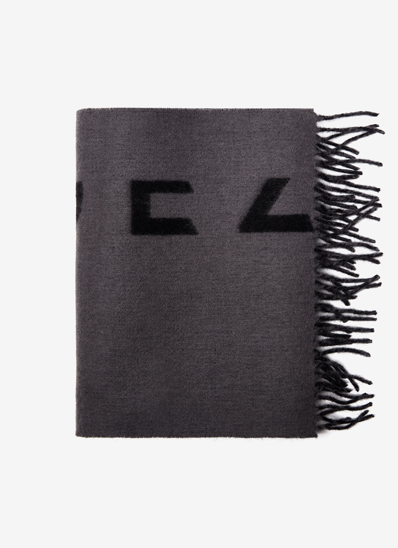 Narrow wool scarf with logo image number 0