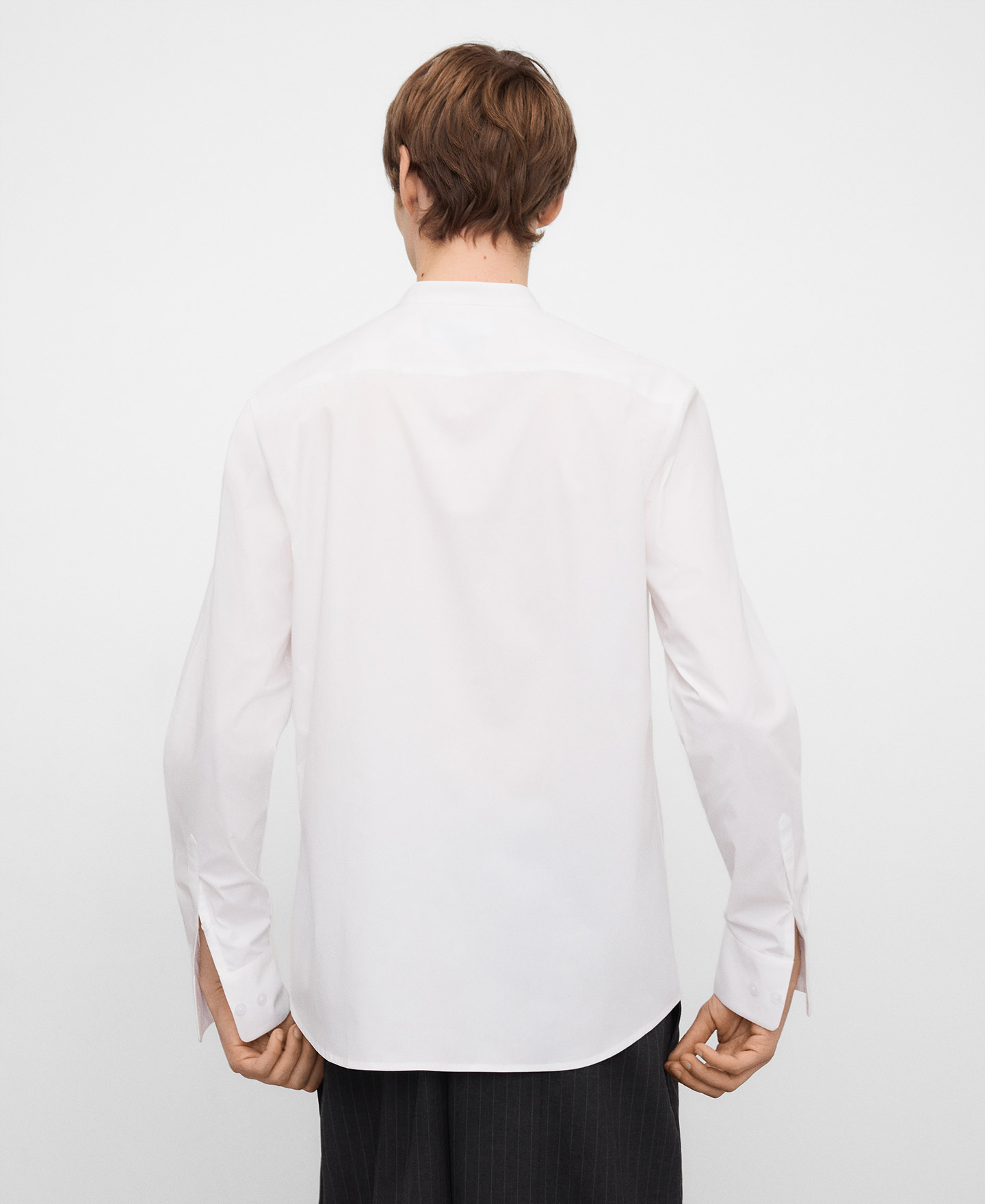 Camisa regular fit cuello mao algod&oacute;n image number 2