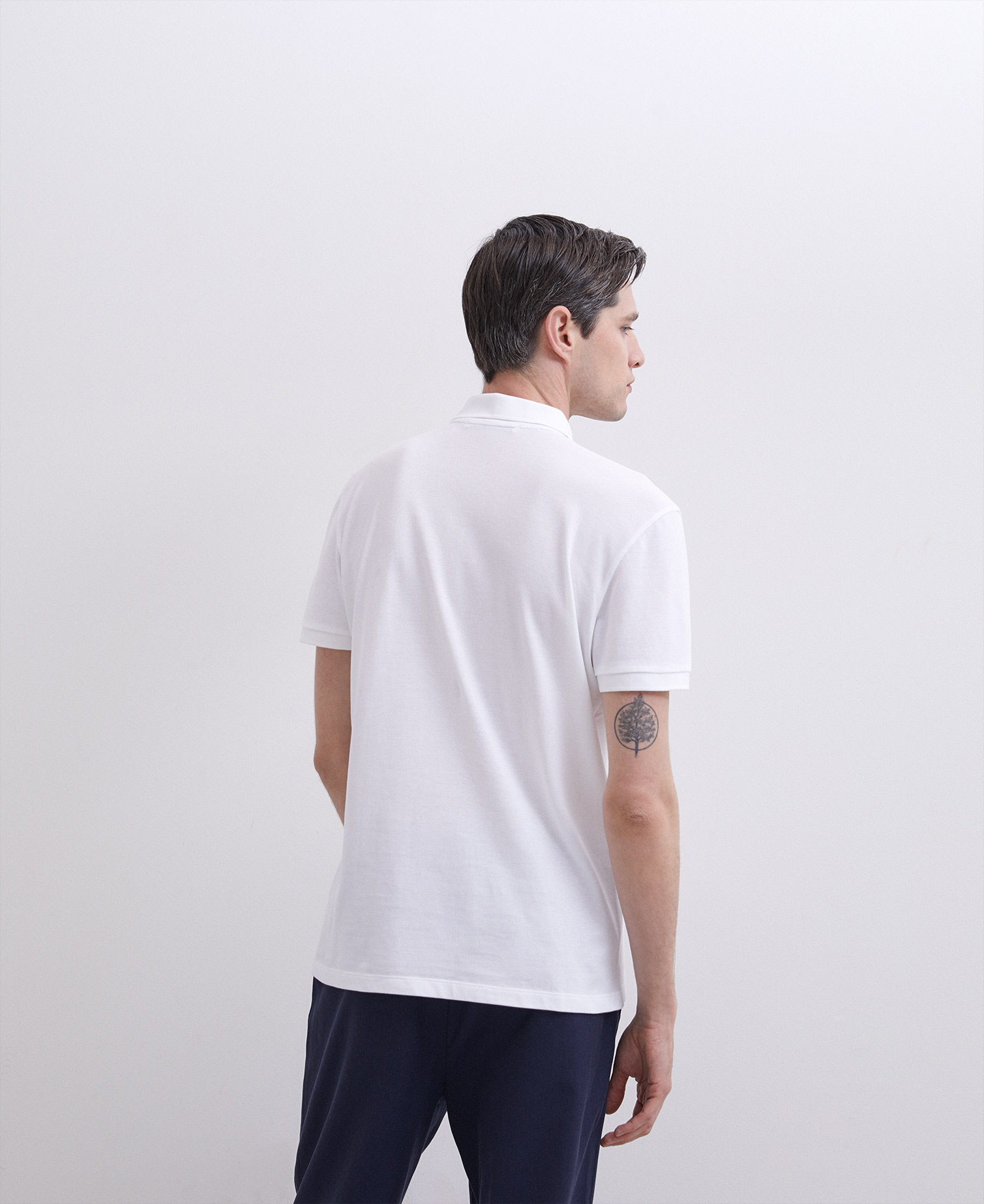 Mustard cotton polo image number 1