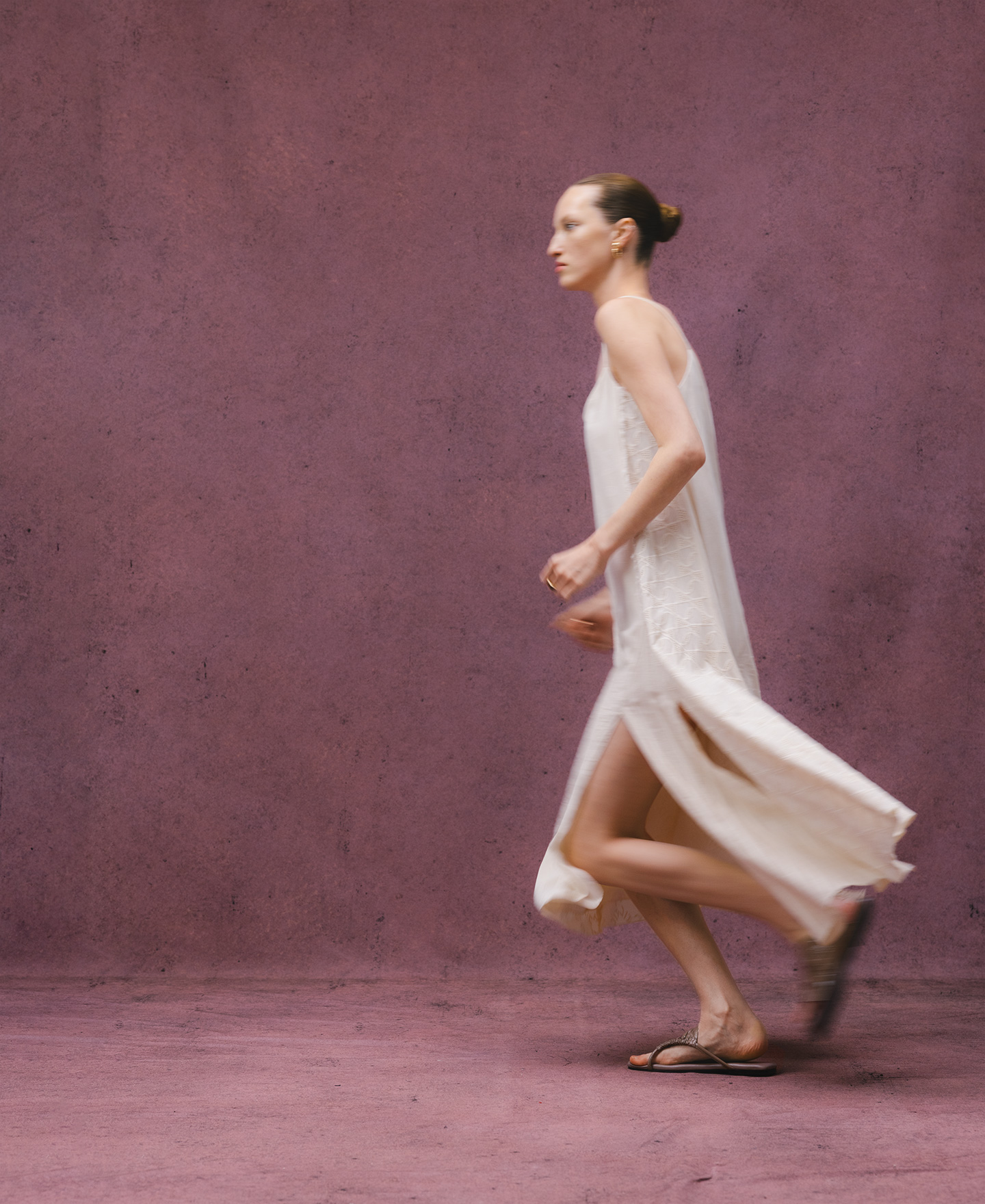Asymmetrical combined dress woman image number 5