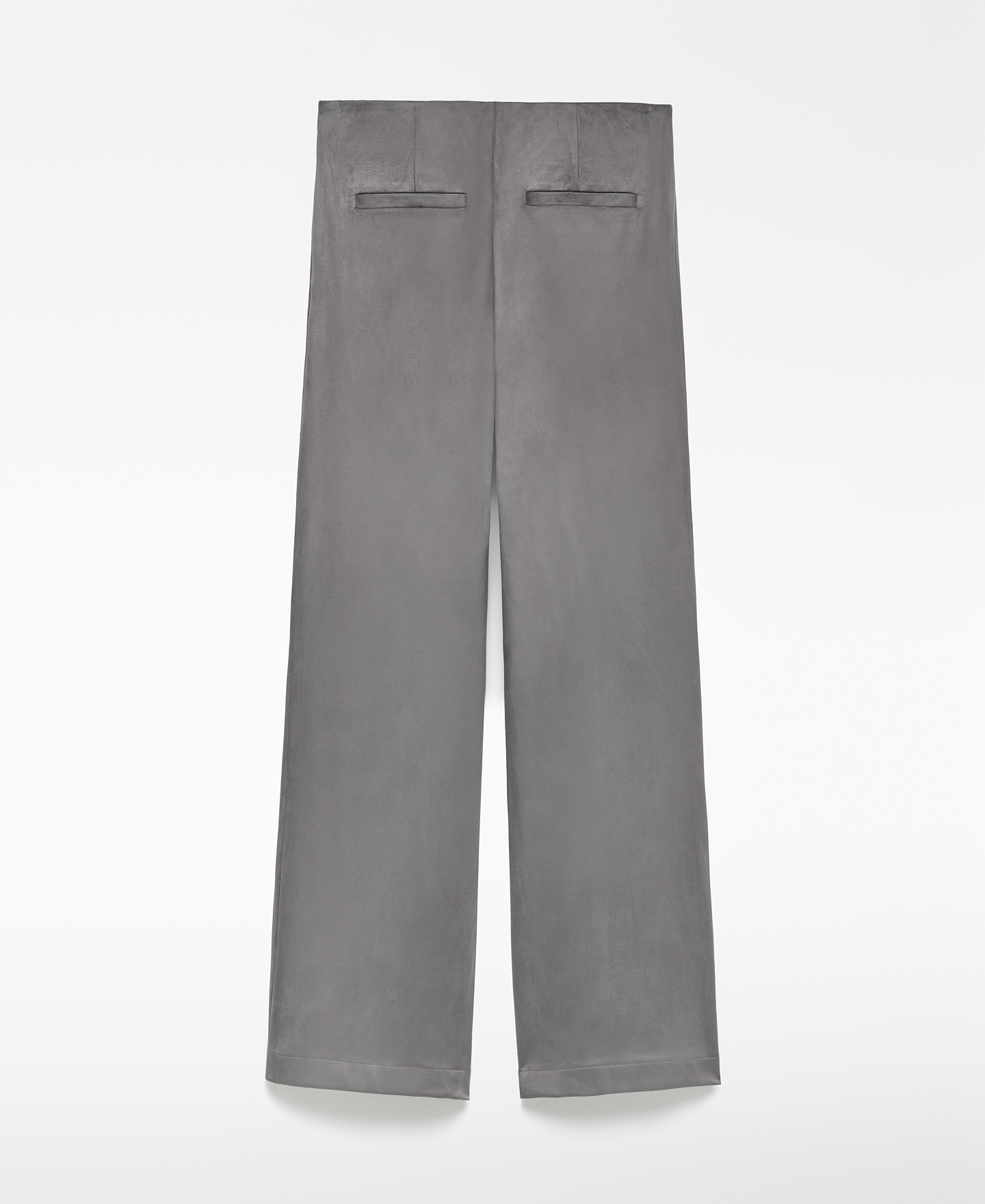 Faux suede flare trousers woman image number 5