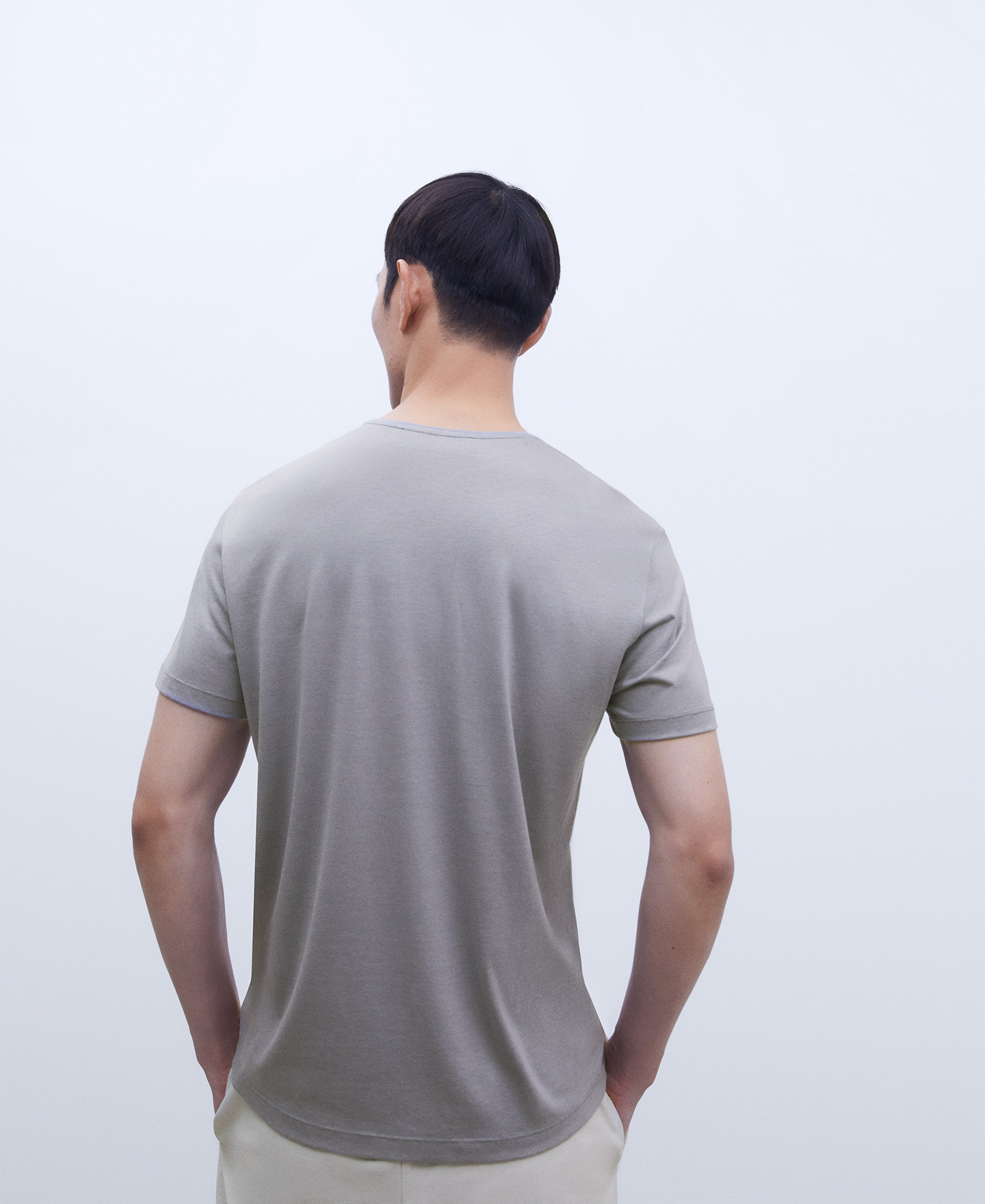 Camiseta cuello caja en lyocell image number 2