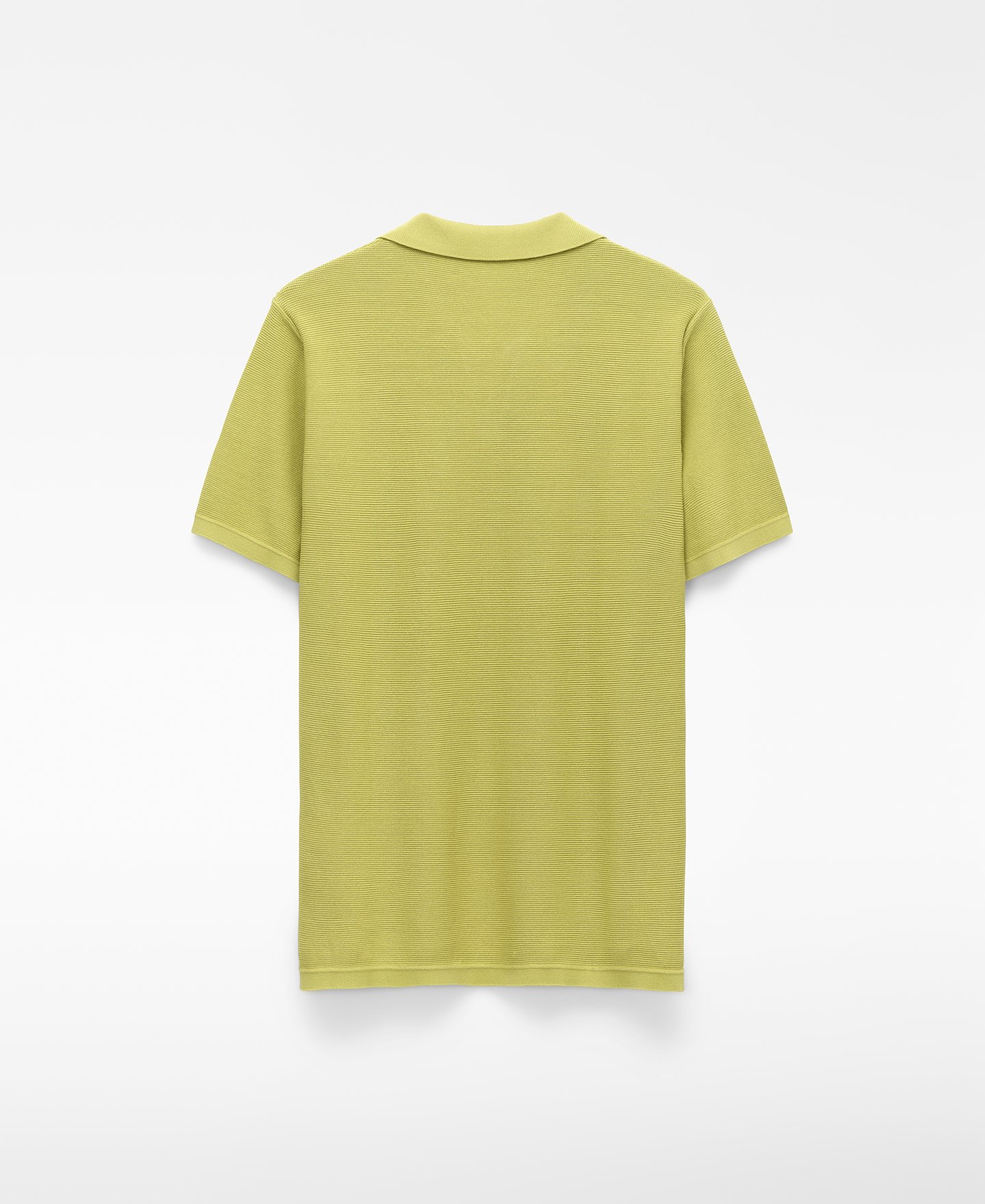 V-neck structured knit polo shirt image number 5