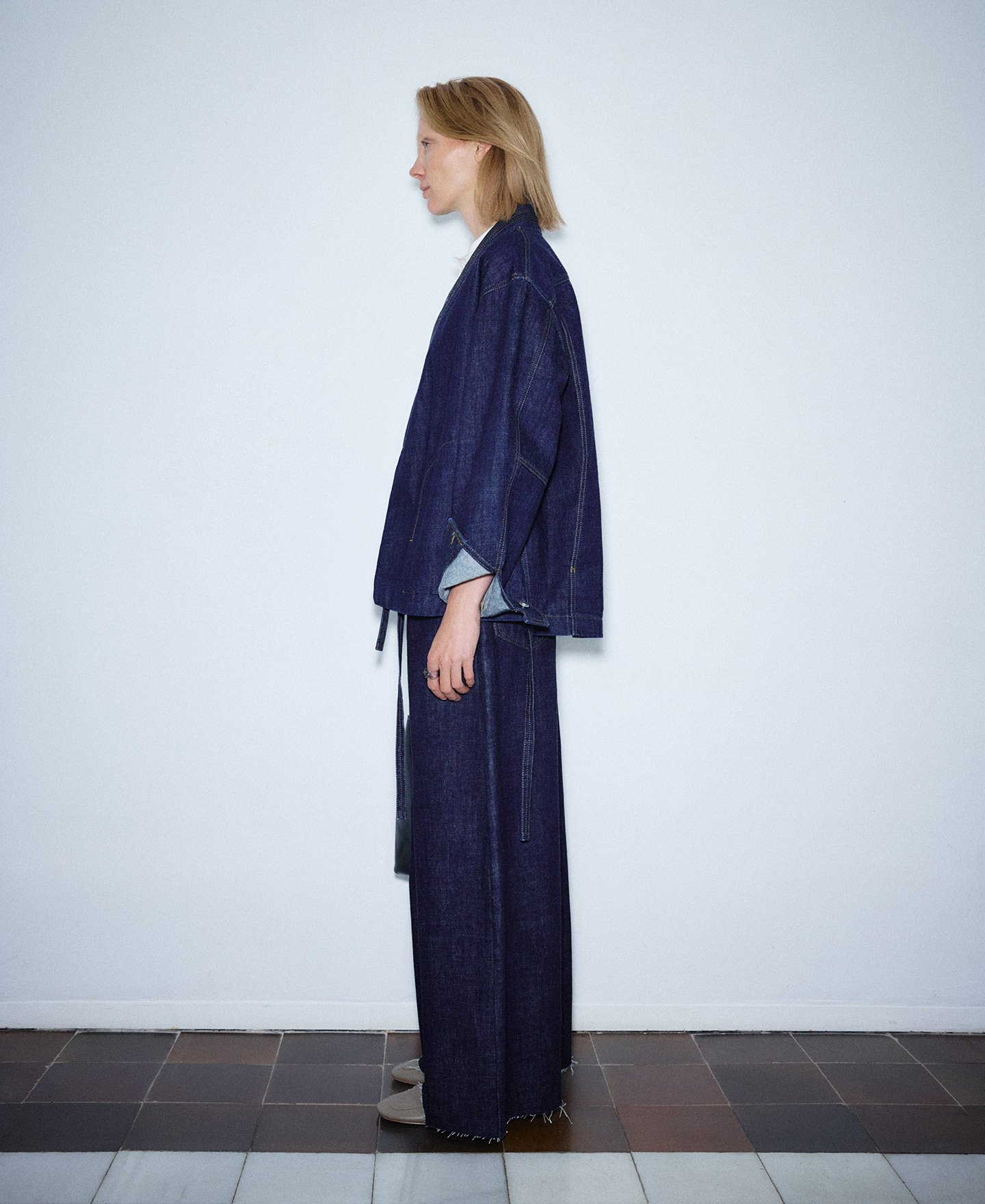 Cotton denim kimono woman image number 2