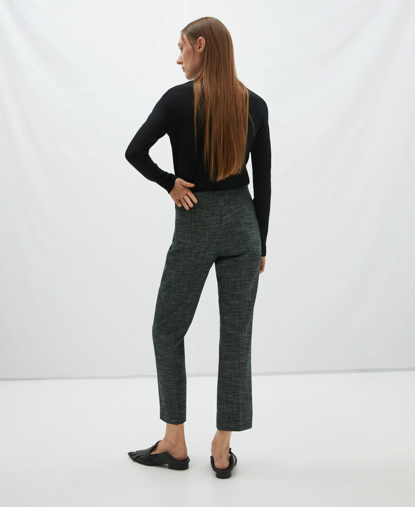 Straight cut stretch trousers image number 2