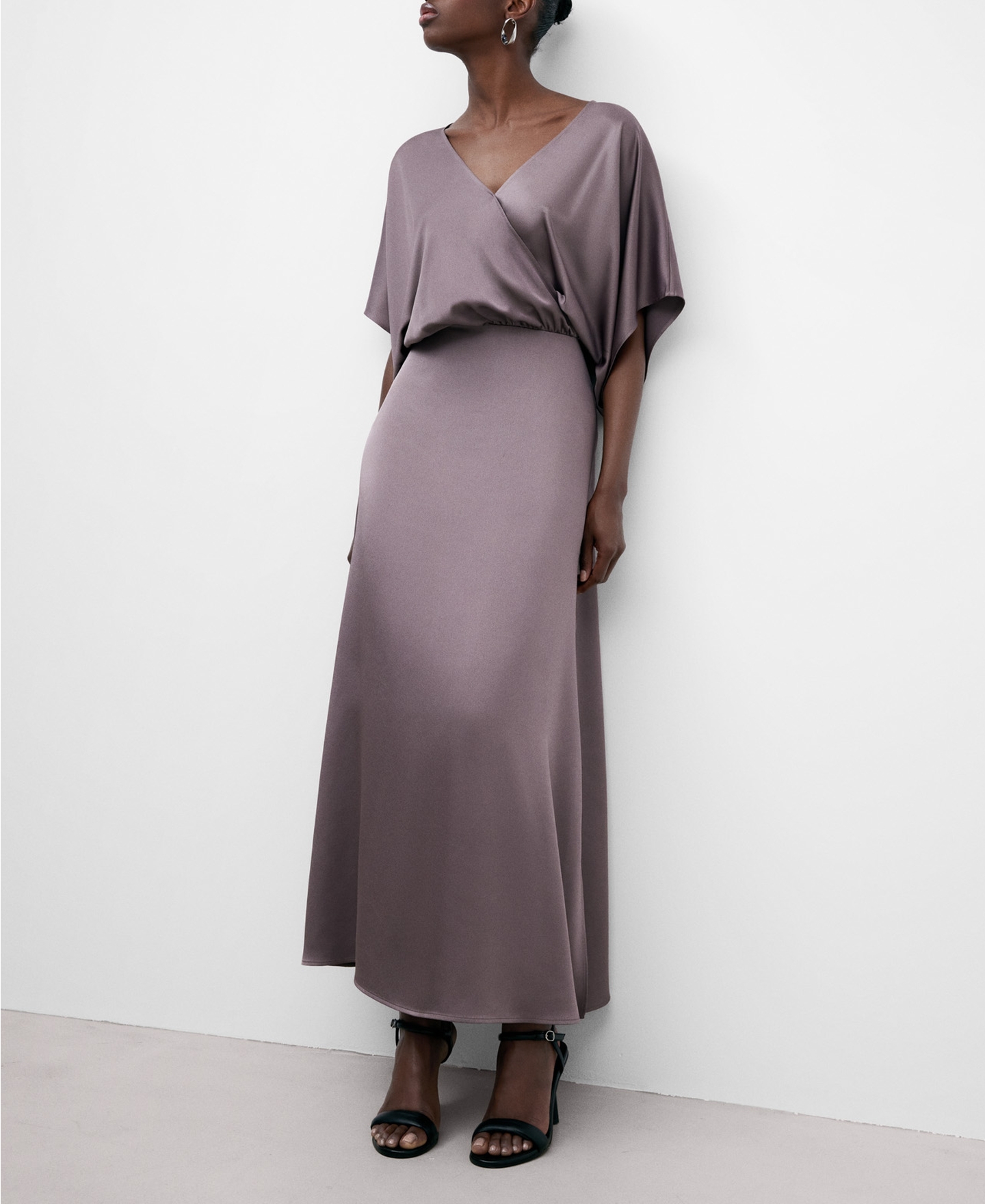 Crossover neckline cocktail dress image number 1