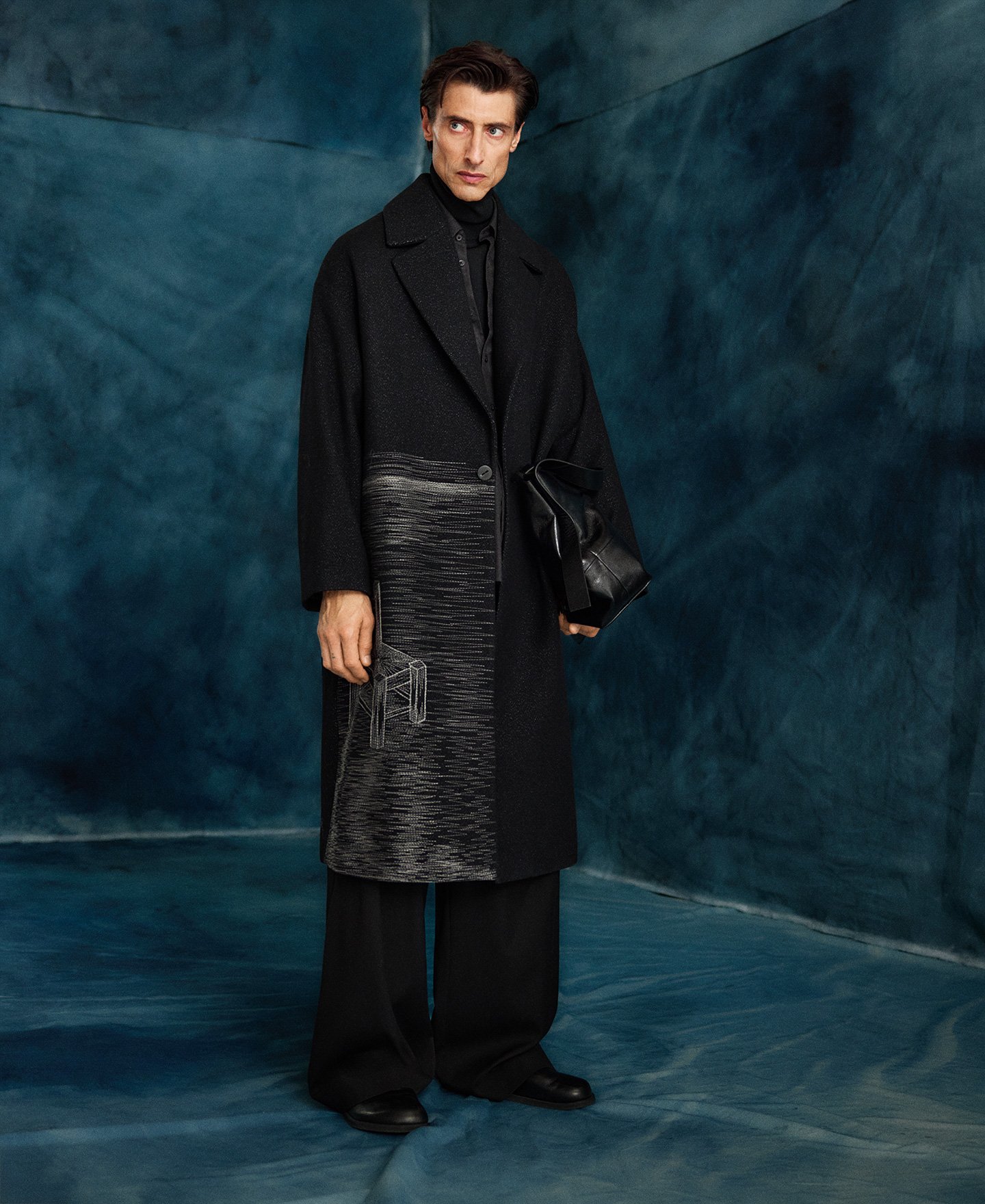 Oversize tailored embroidered coat man image number 1