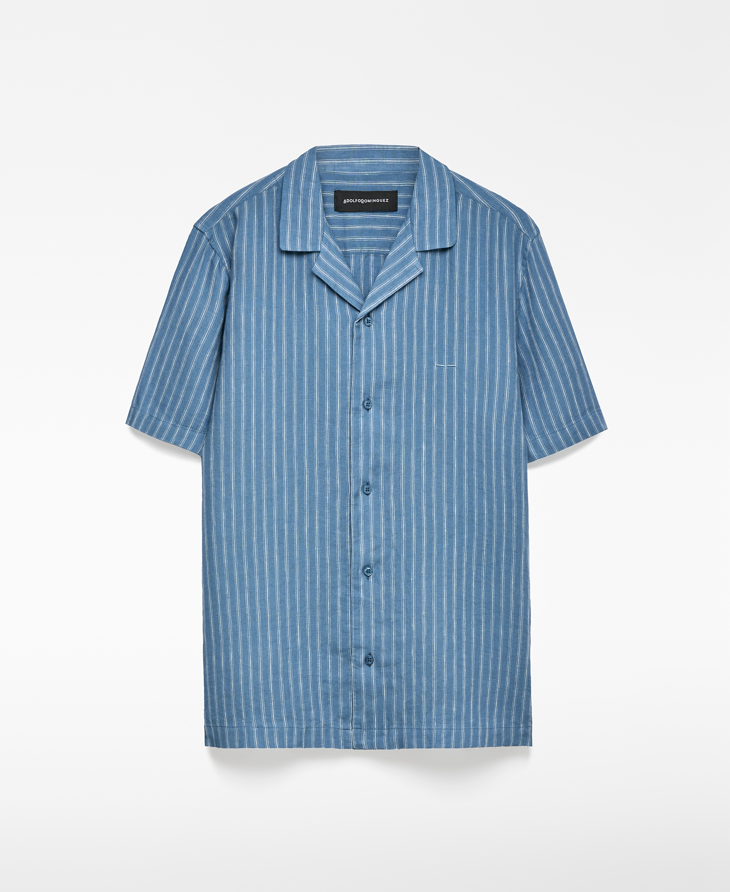 European linen striped shirt man image number 4