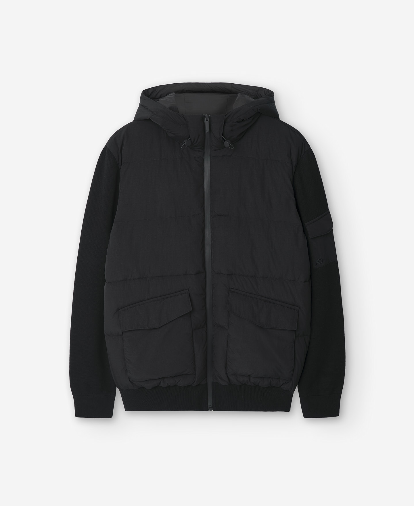 Veste matelassée noire en nylon homme image number 4