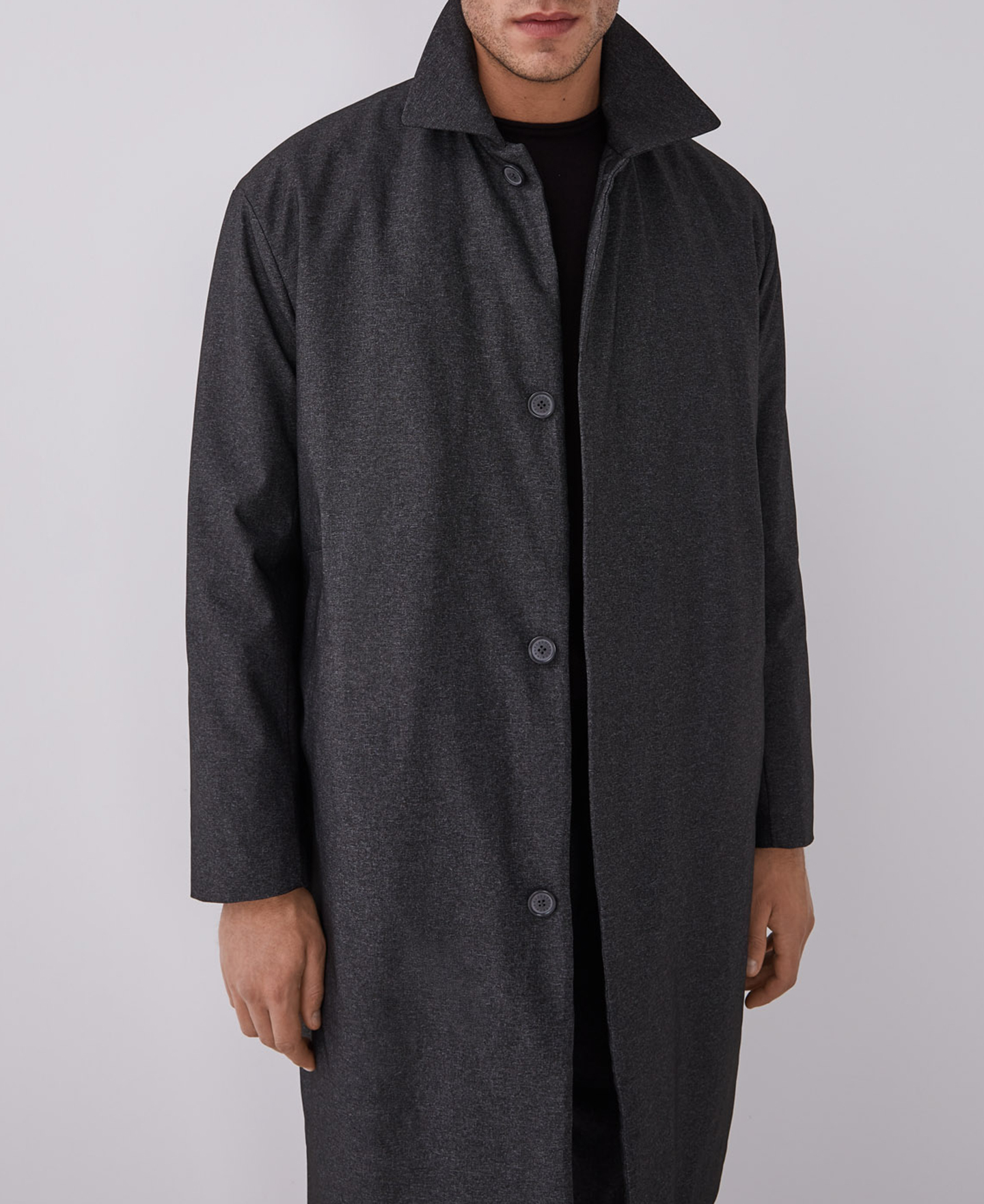 Padded trench coat with belt image number 6