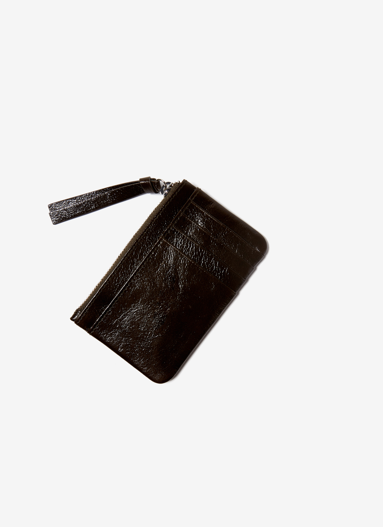 Monedero tarjetero en piel brillo image number 2