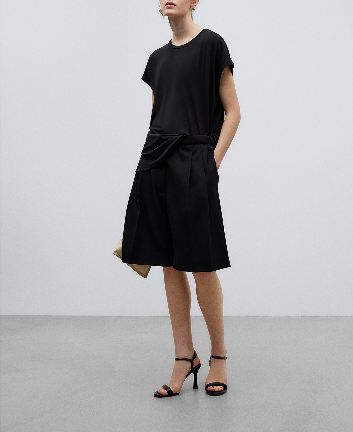 Navy blue midi dress image number 1