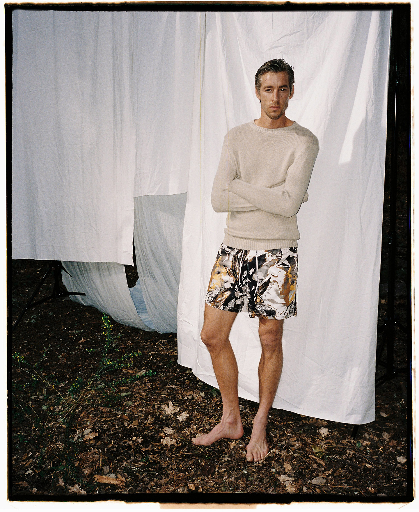 Flower print swim shorts image number 0