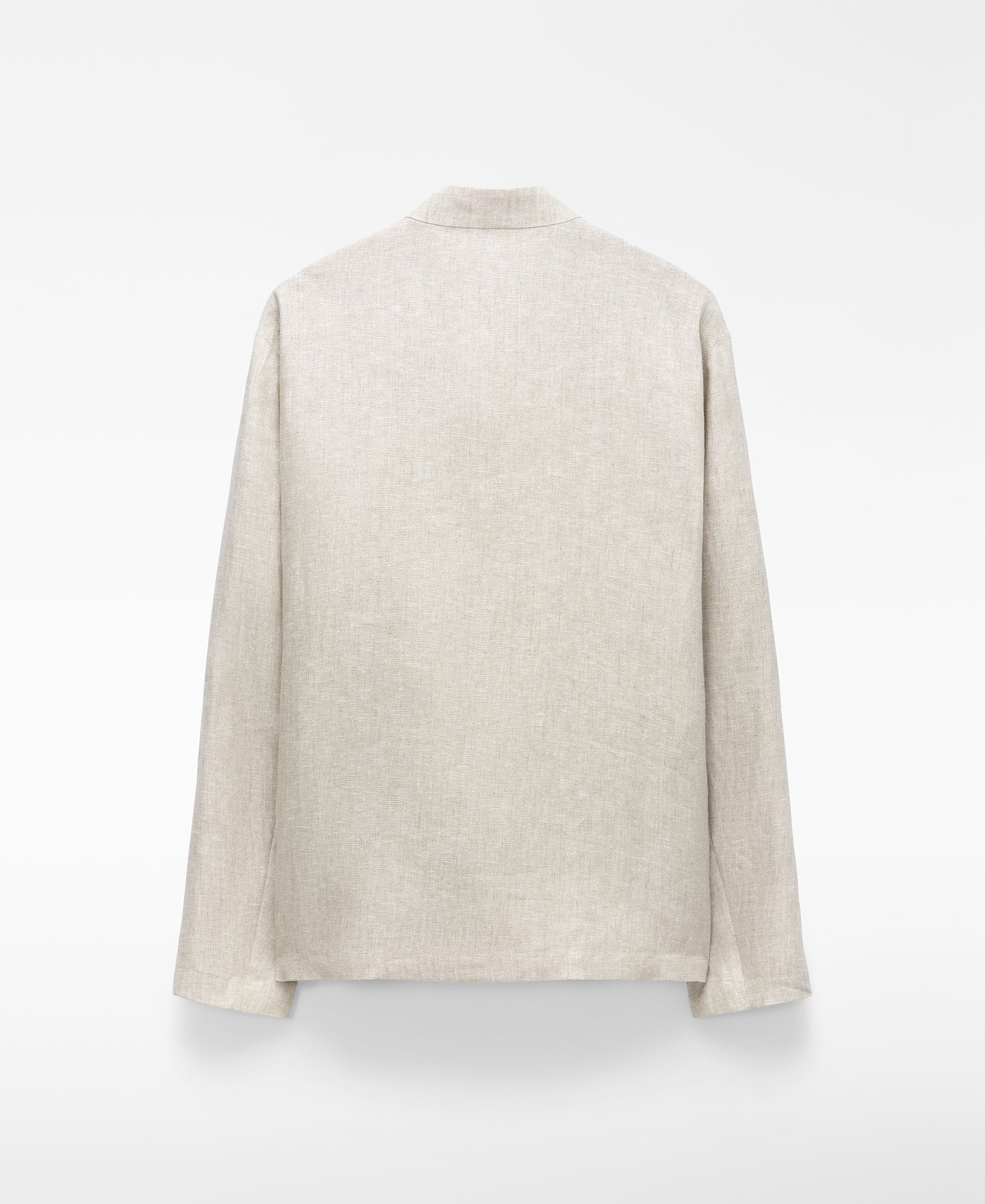 European linen mandarin collar blazer image number 5