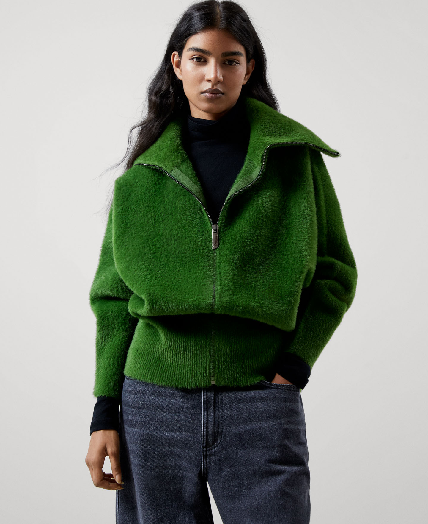 Nylon funnel collar jacket image number 0