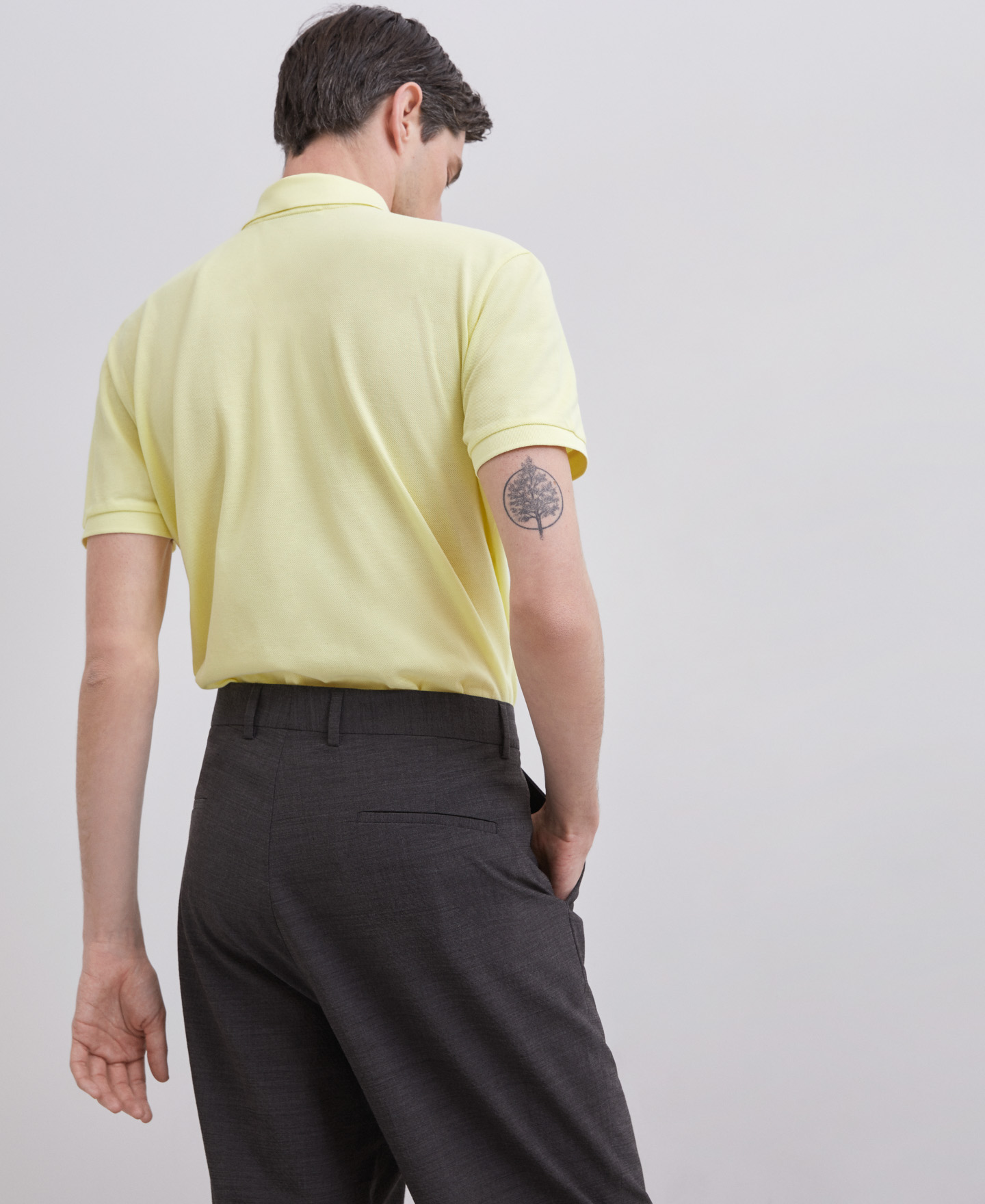 Mustard cotton polo image number 1